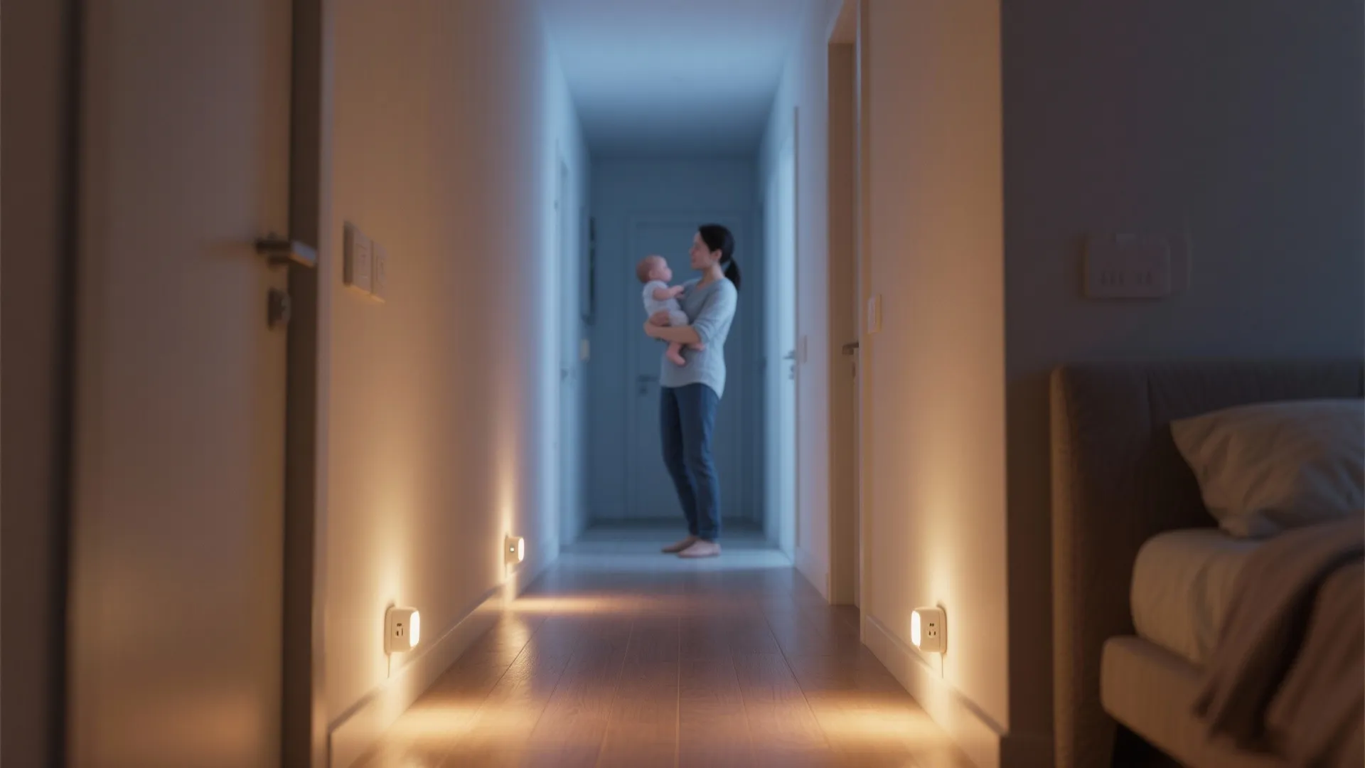 5. Motion-sensor plug-in night lights for safe navigation