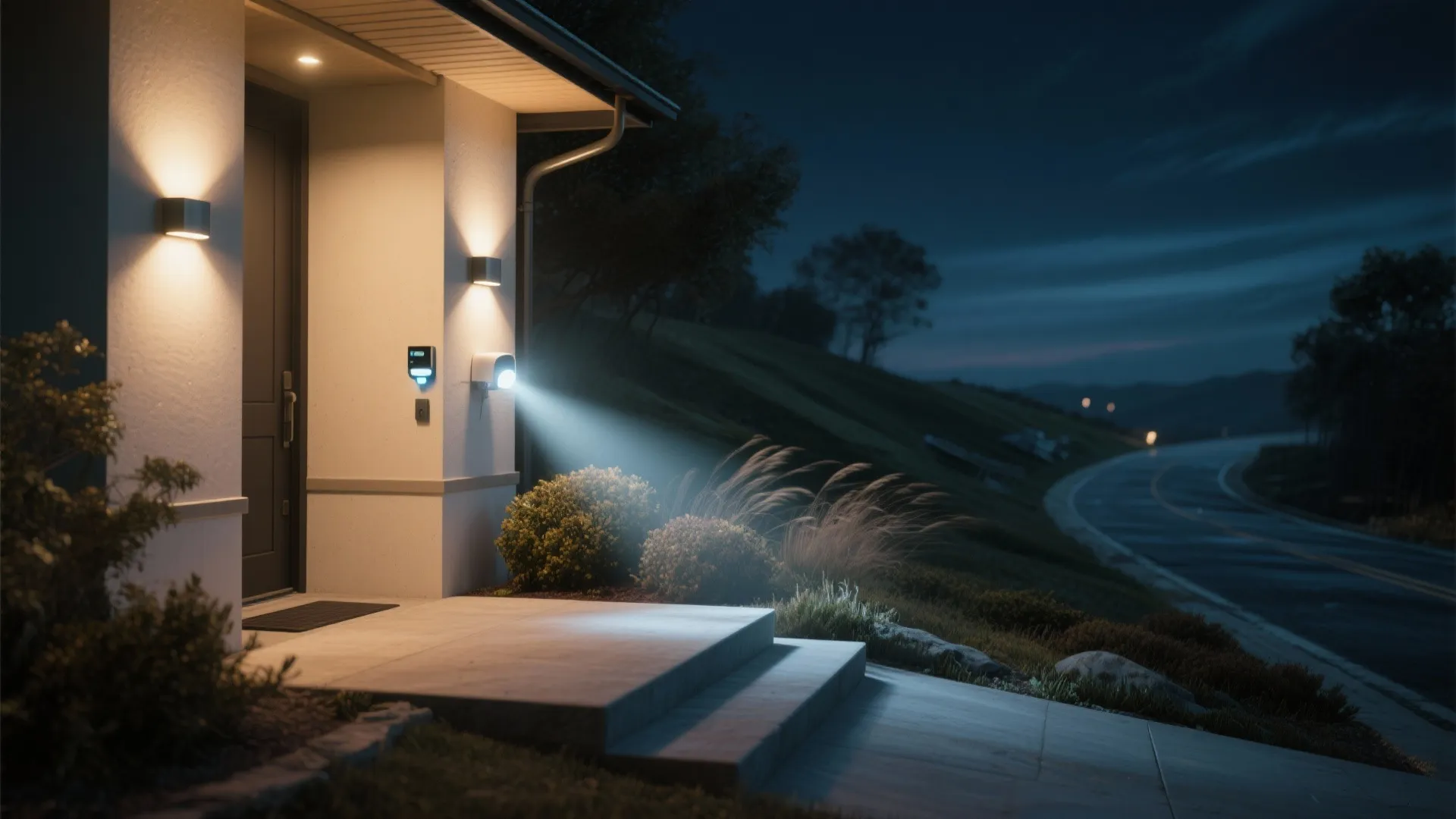 3. Motion-sensor sconces to balance security and ambiance