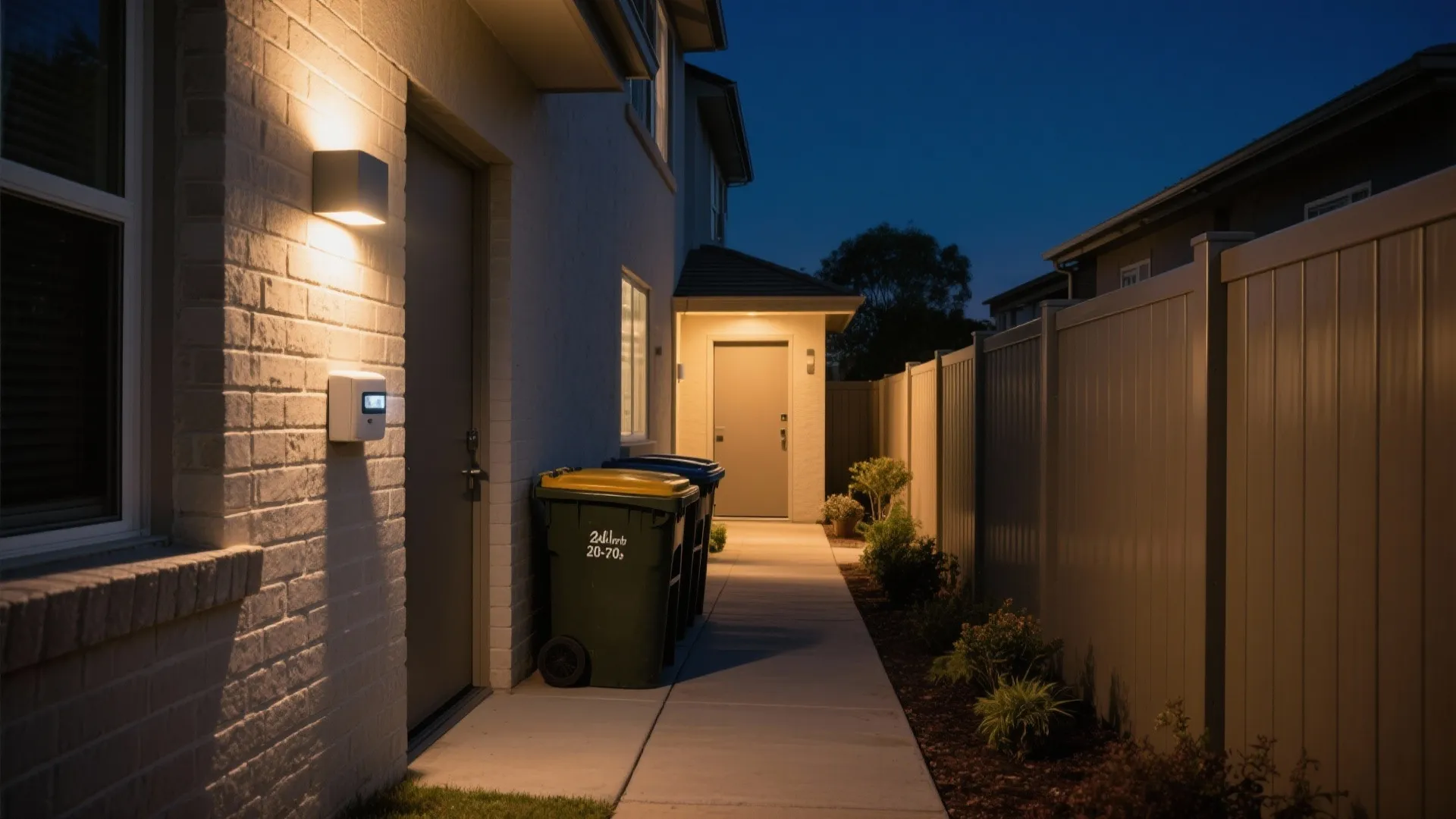 Motion-sensor safety lights with warm color temperature