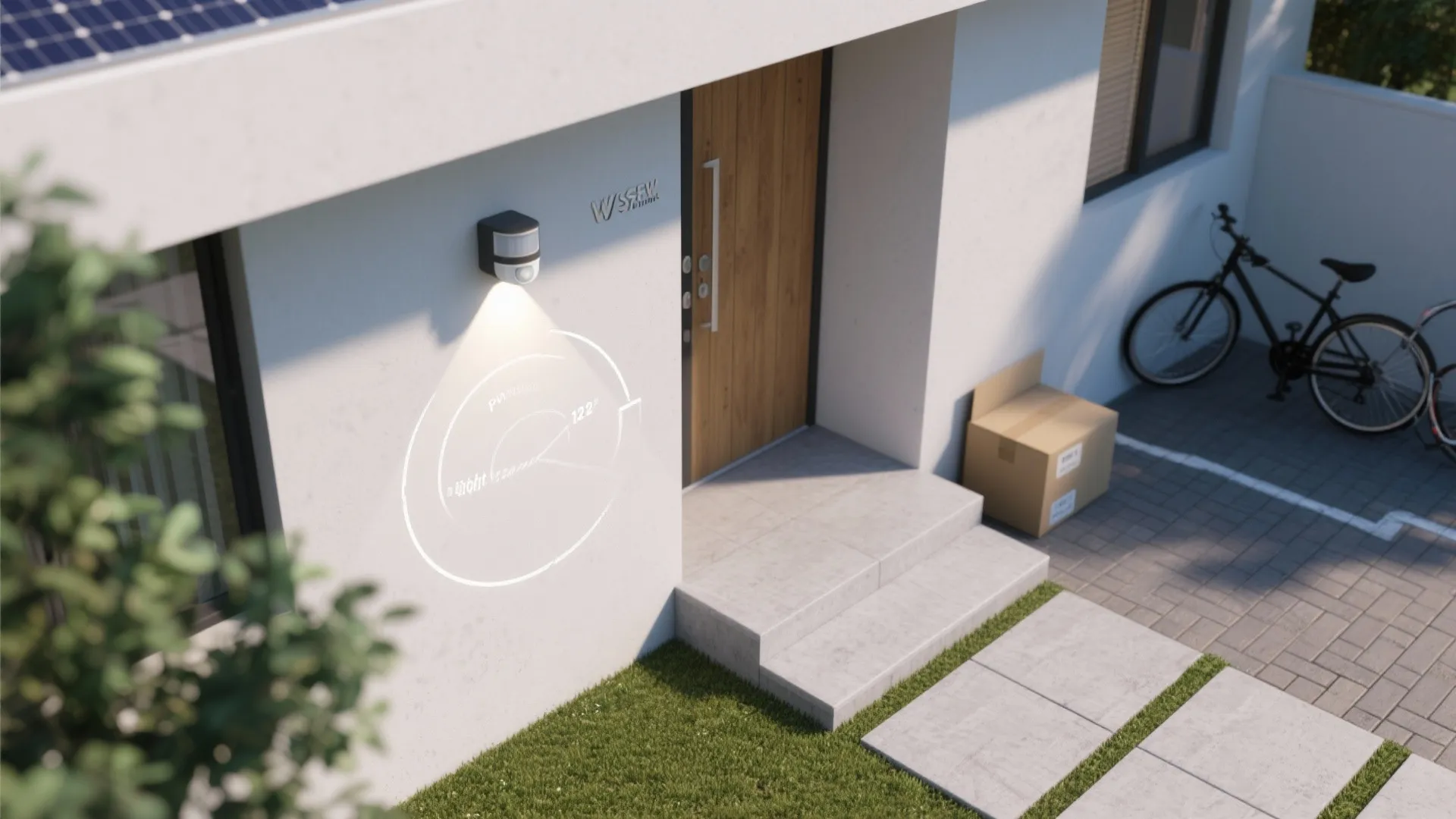 Motion-sensor entry lights for safety