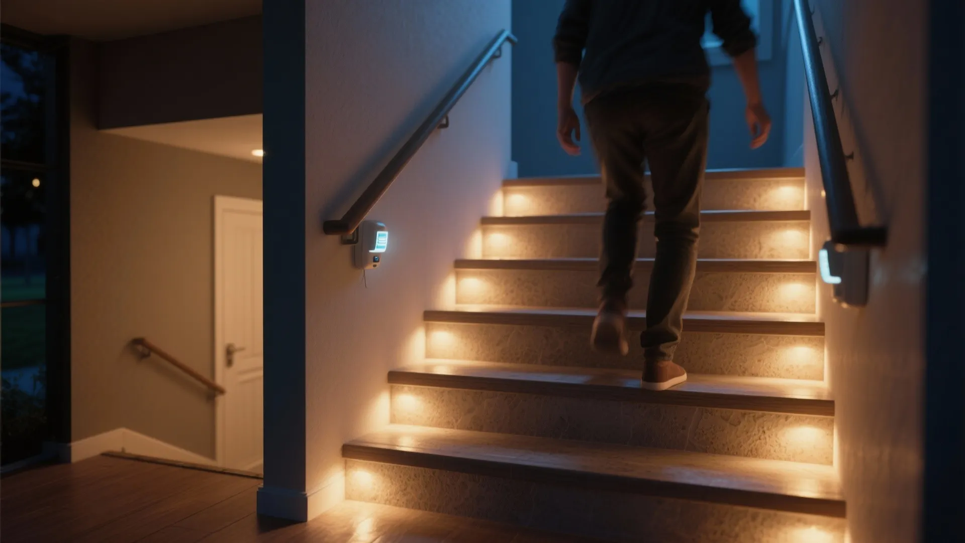 4. Motion-sensor step lights for hands-free convenience