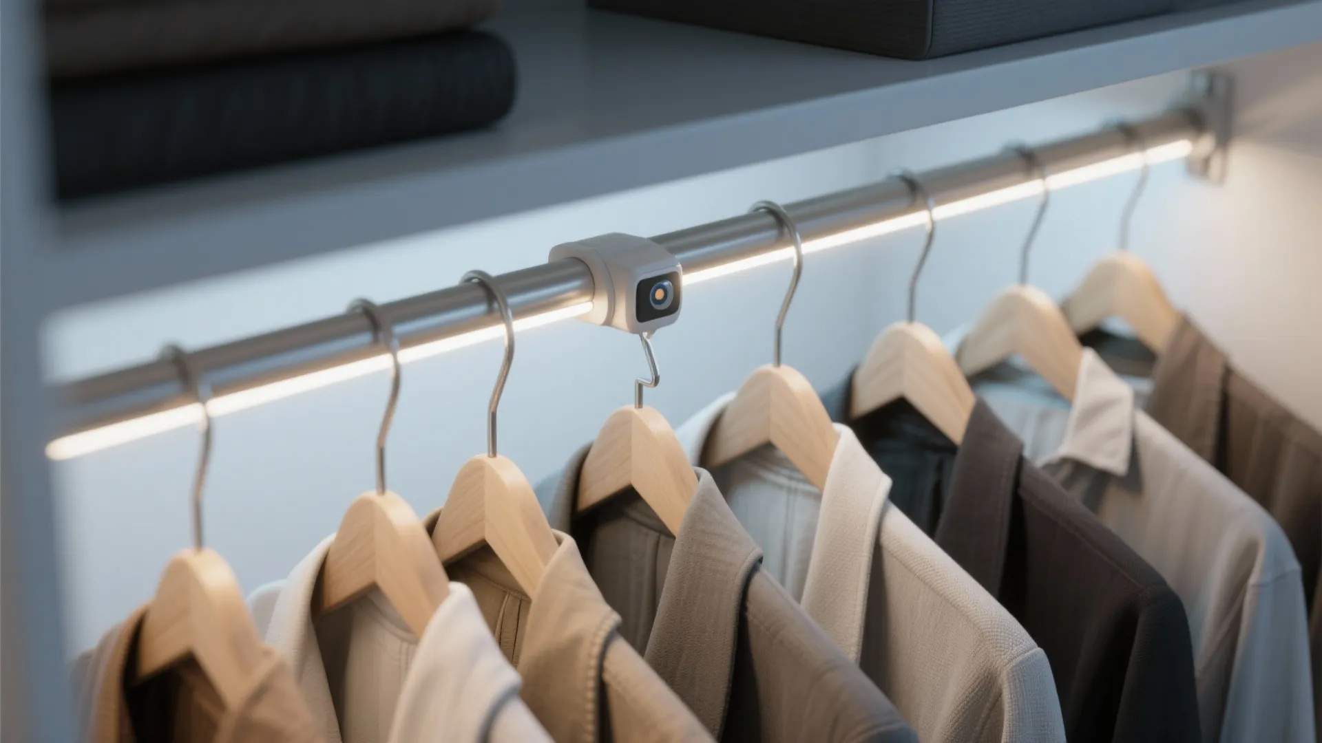 2. Motion-Sensor Strip Lights Along the Rails