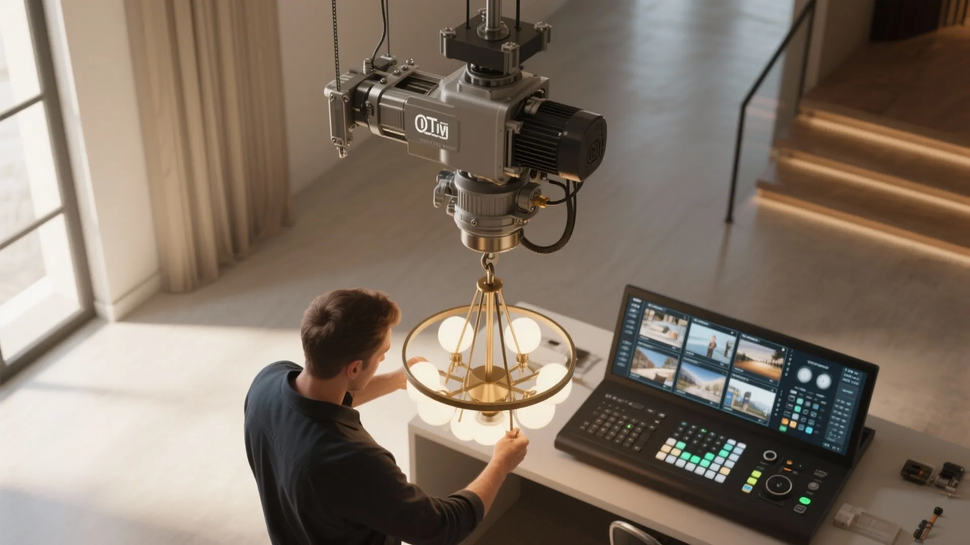 5. Motorized adjustable fixtures and smart controls