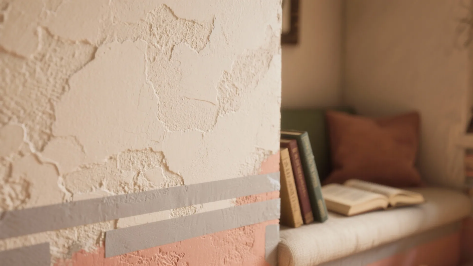 4. Mottled or sponge textures for cozy nooks