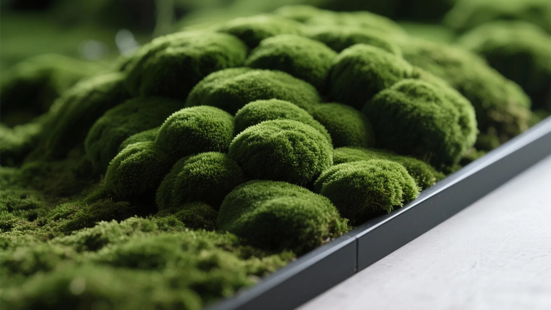 Acoustic Moss Wall Behind TV or in a Home Office