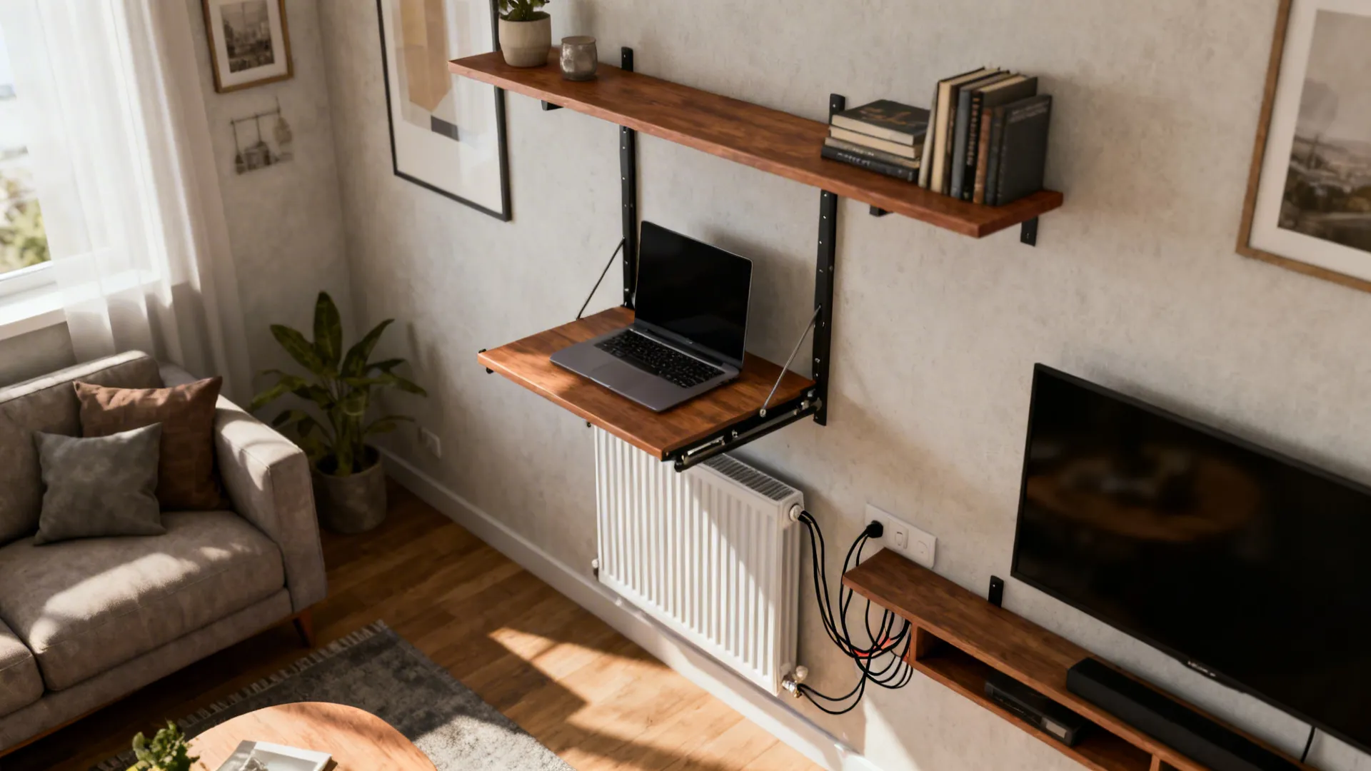 5. Multi-Functional Mounted Furniture