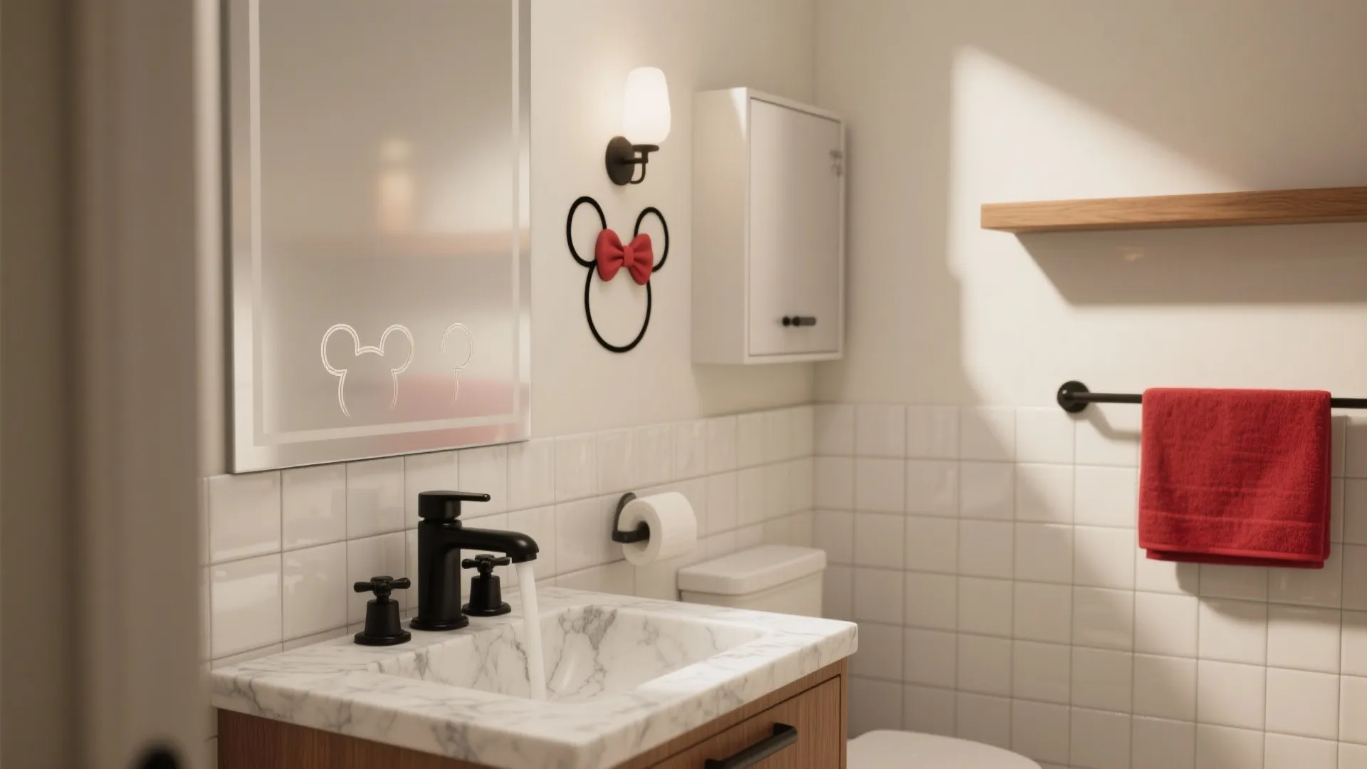 Mickey and Minnie Bathroom Decor: 5 Cute Ideas: Playful small-bathroom inspirations with practical tips from a pro designer