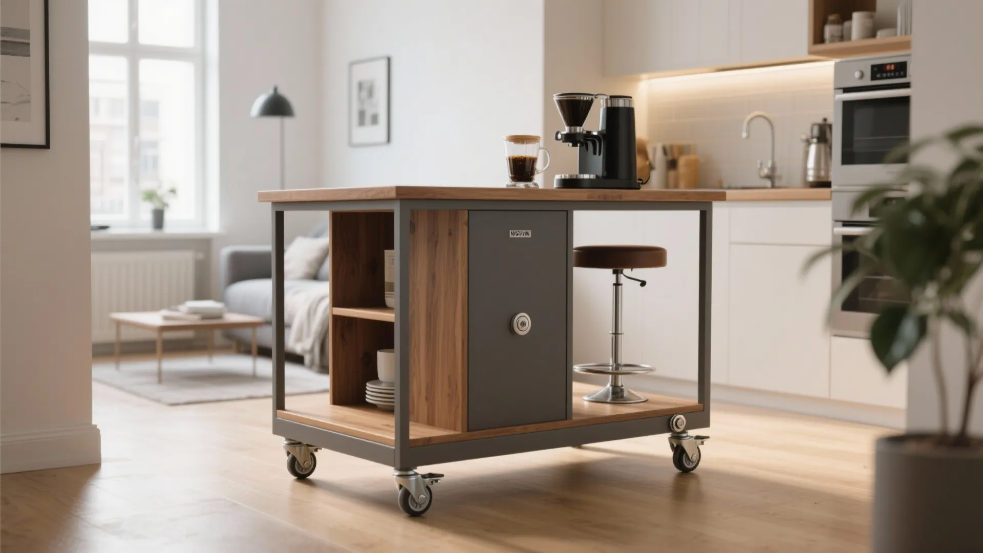 4. Movable Islands on Locking Casters