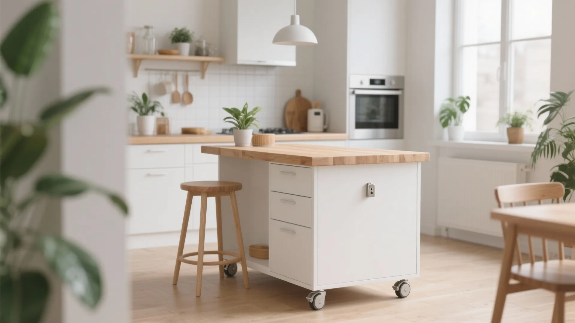 8. Movable Kitchen Island