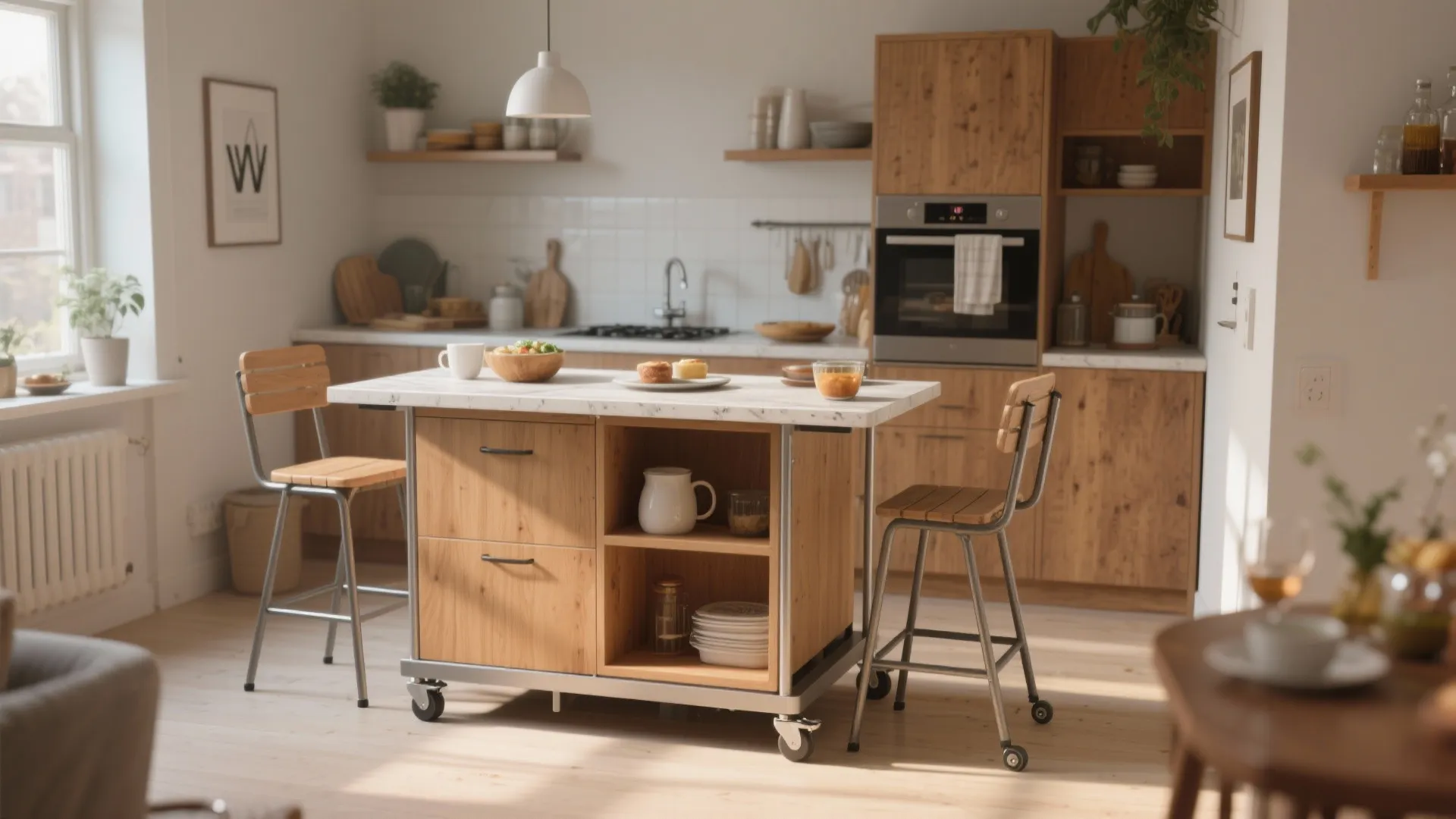 4. Multipurpose island or movable cart