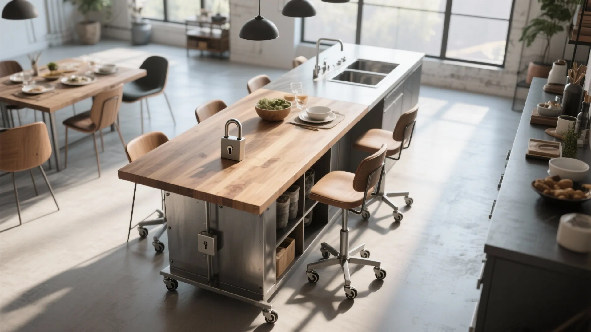 5. Multi-functional islands and movable units