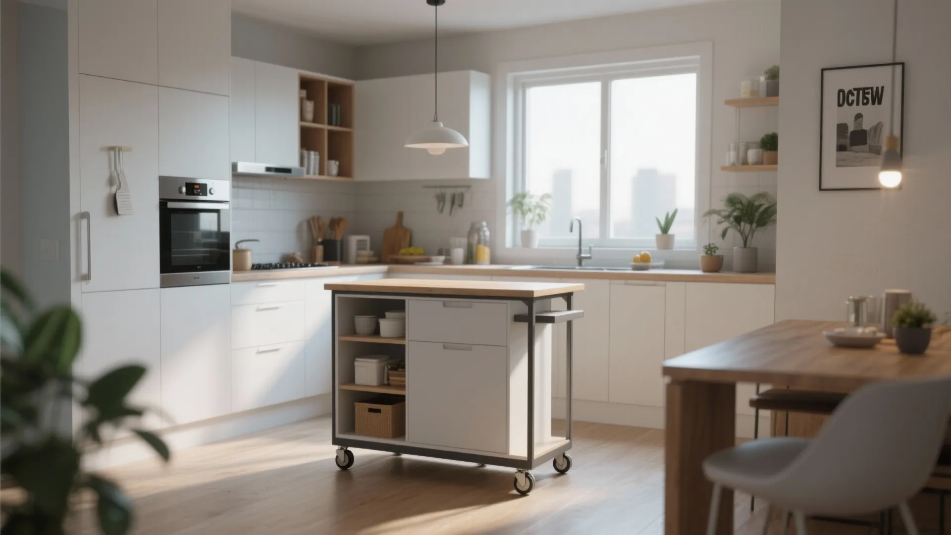 5. Movable Kitchen Island