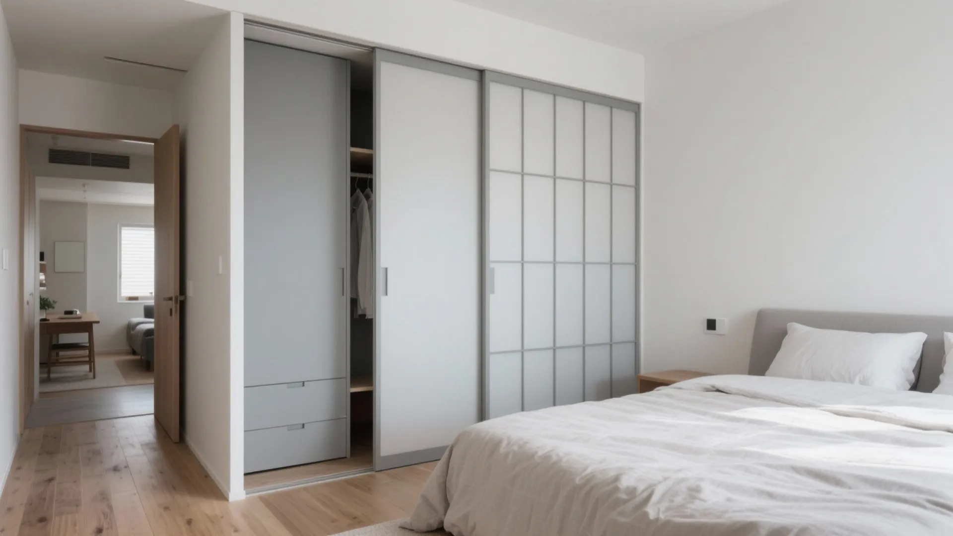 寝室は“面で仕切る”可動パネル｜1R設計の学びを平屋に