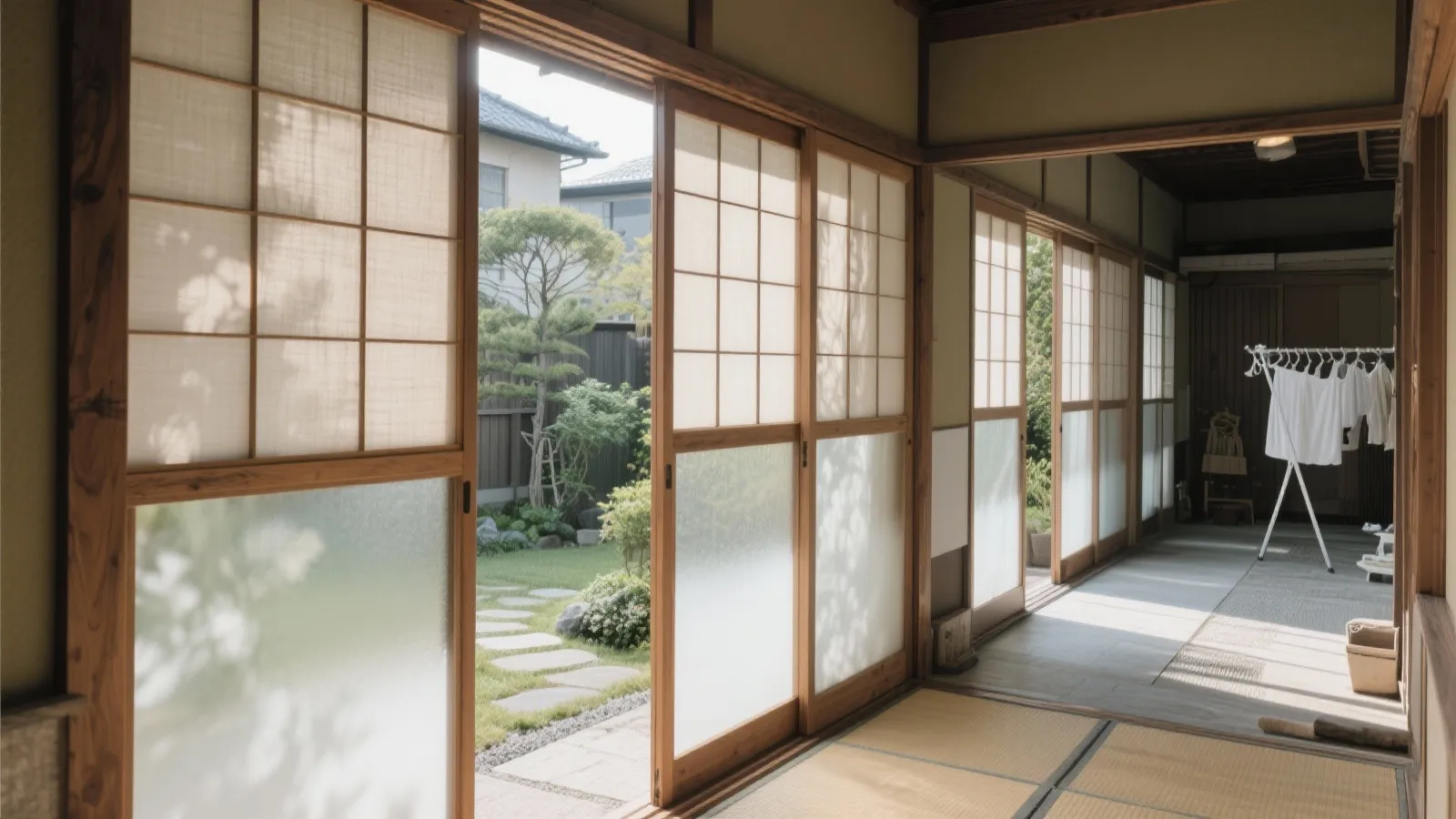 Tips 2: 可動パネルで季節に合わせて視線をコントロール（動線規約に配慮）