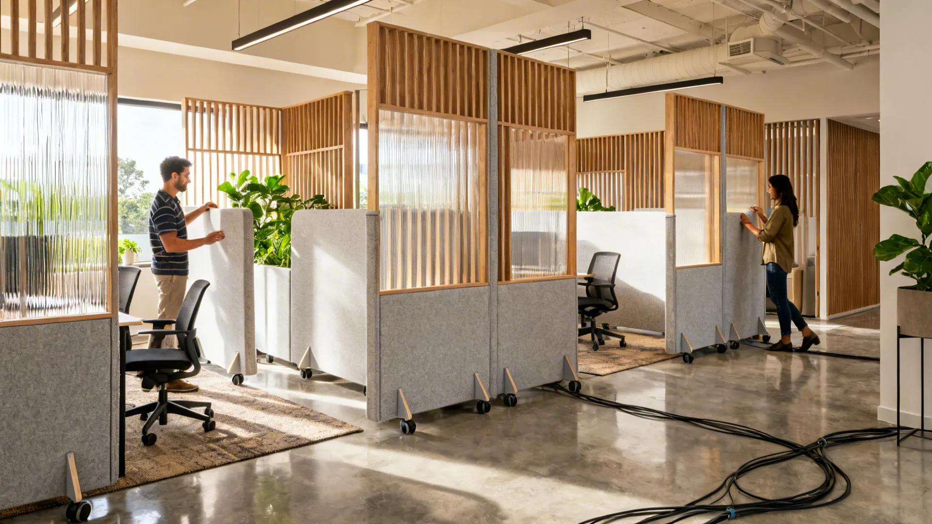 Flexible zoning with movable partitions