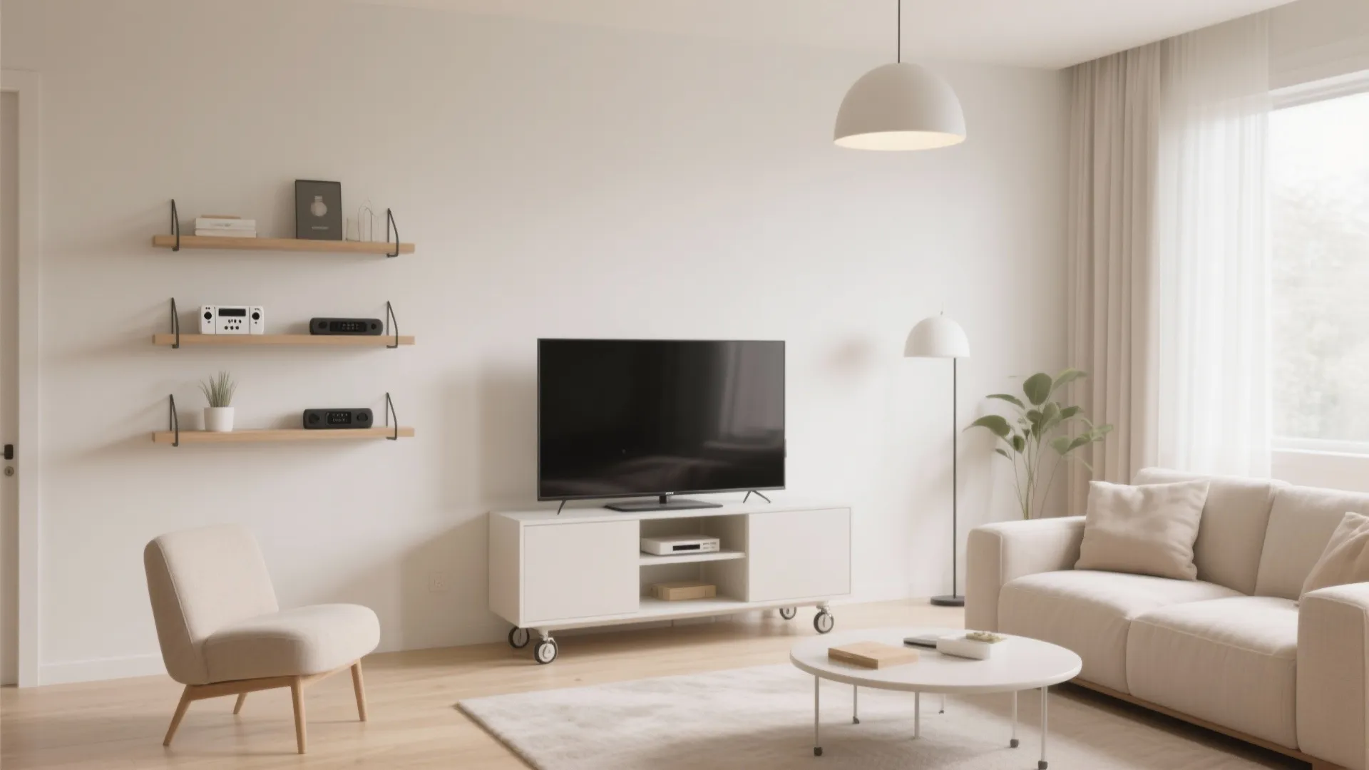 10. TV on Movable Cart