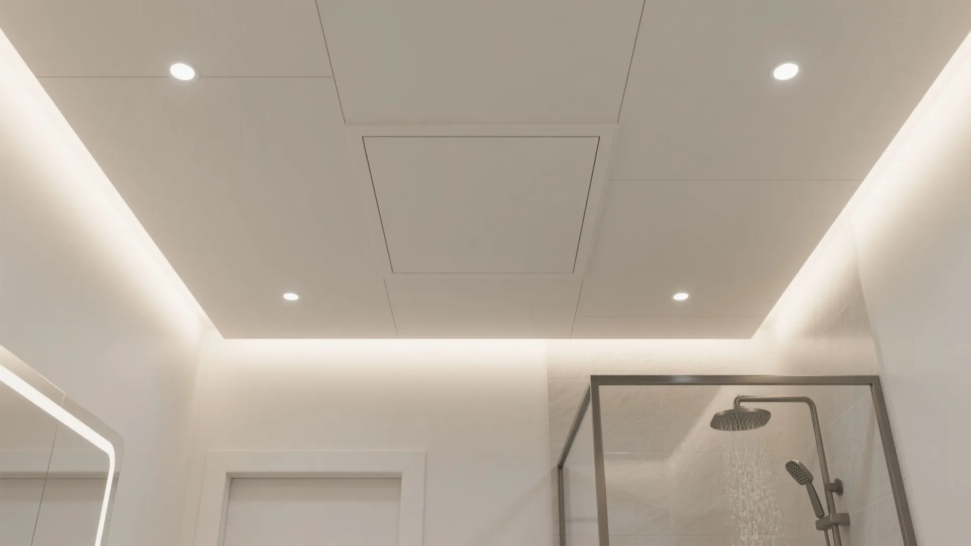 Moisture-resistant gypsum with concealed access panels
