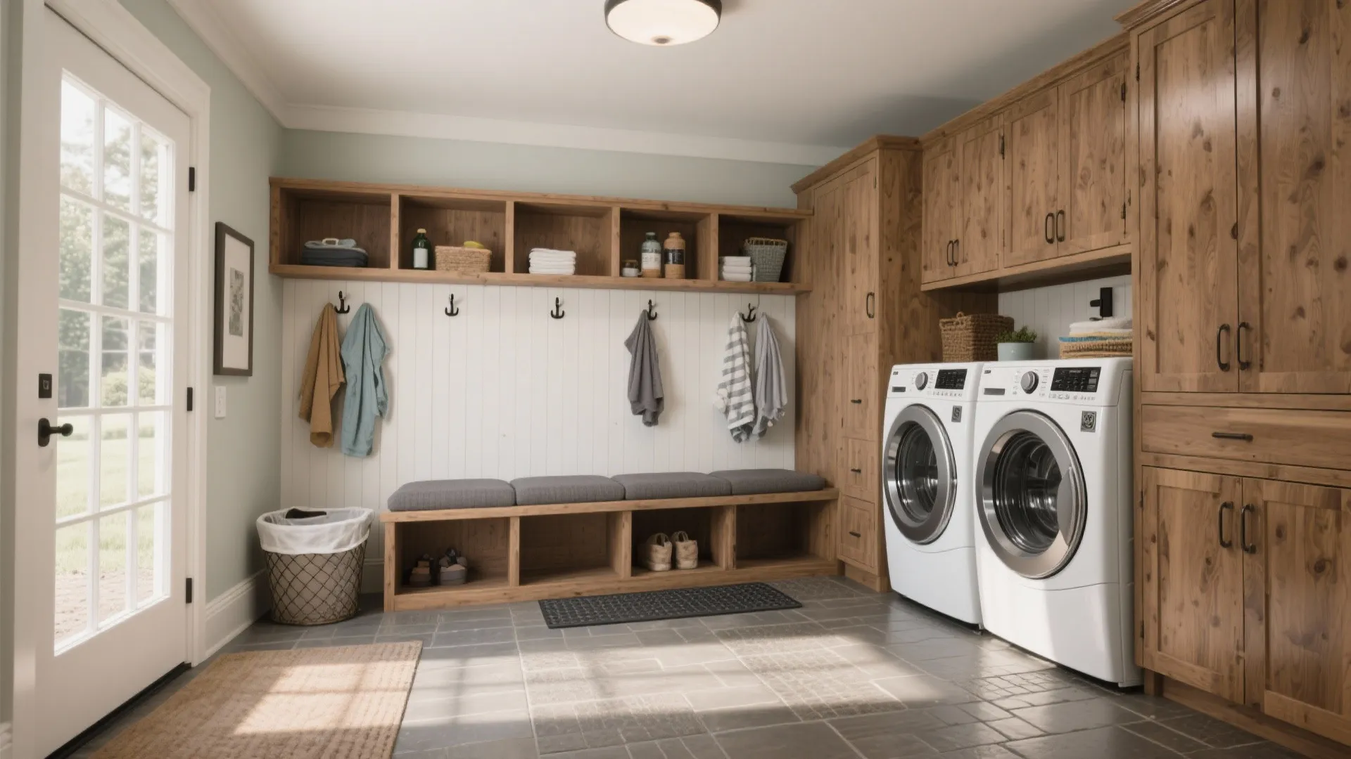 4. Mudroom-Laundry Combo with Built-ins