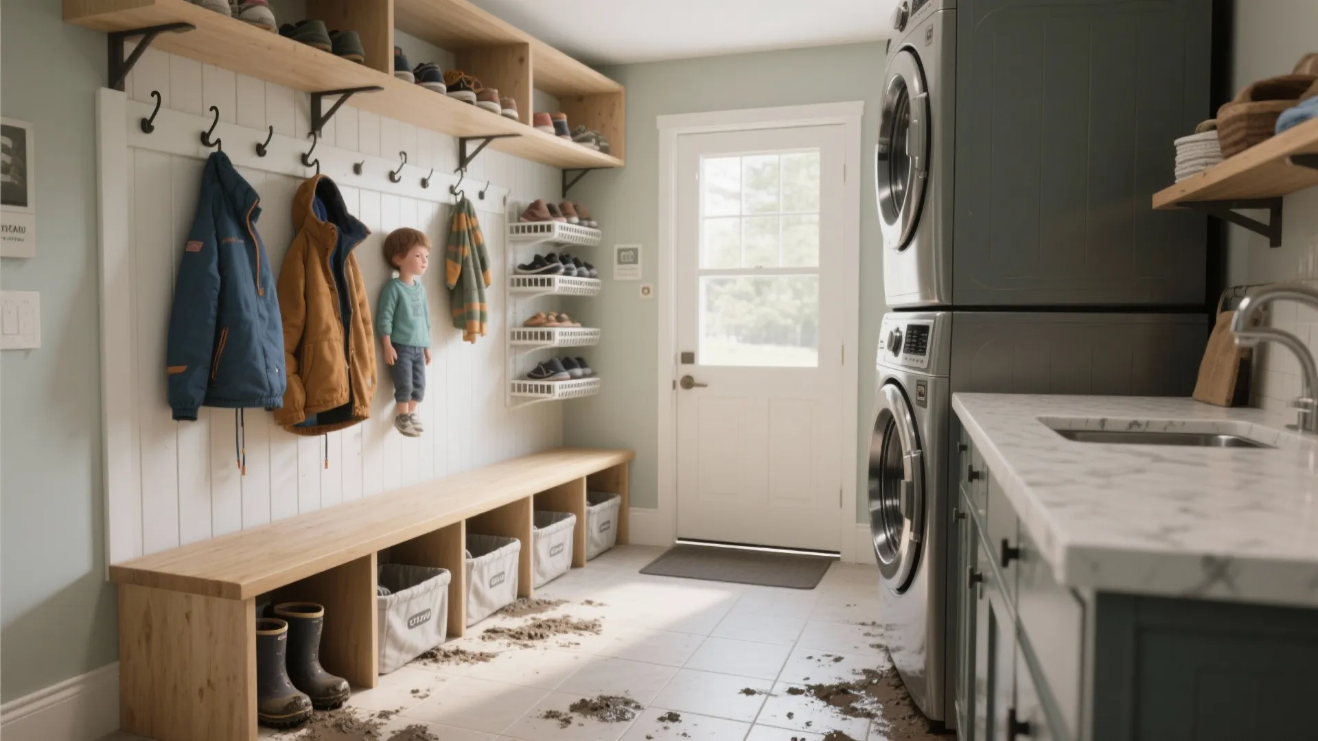 4. Combine Mudroom Functions for One Efficient Zone