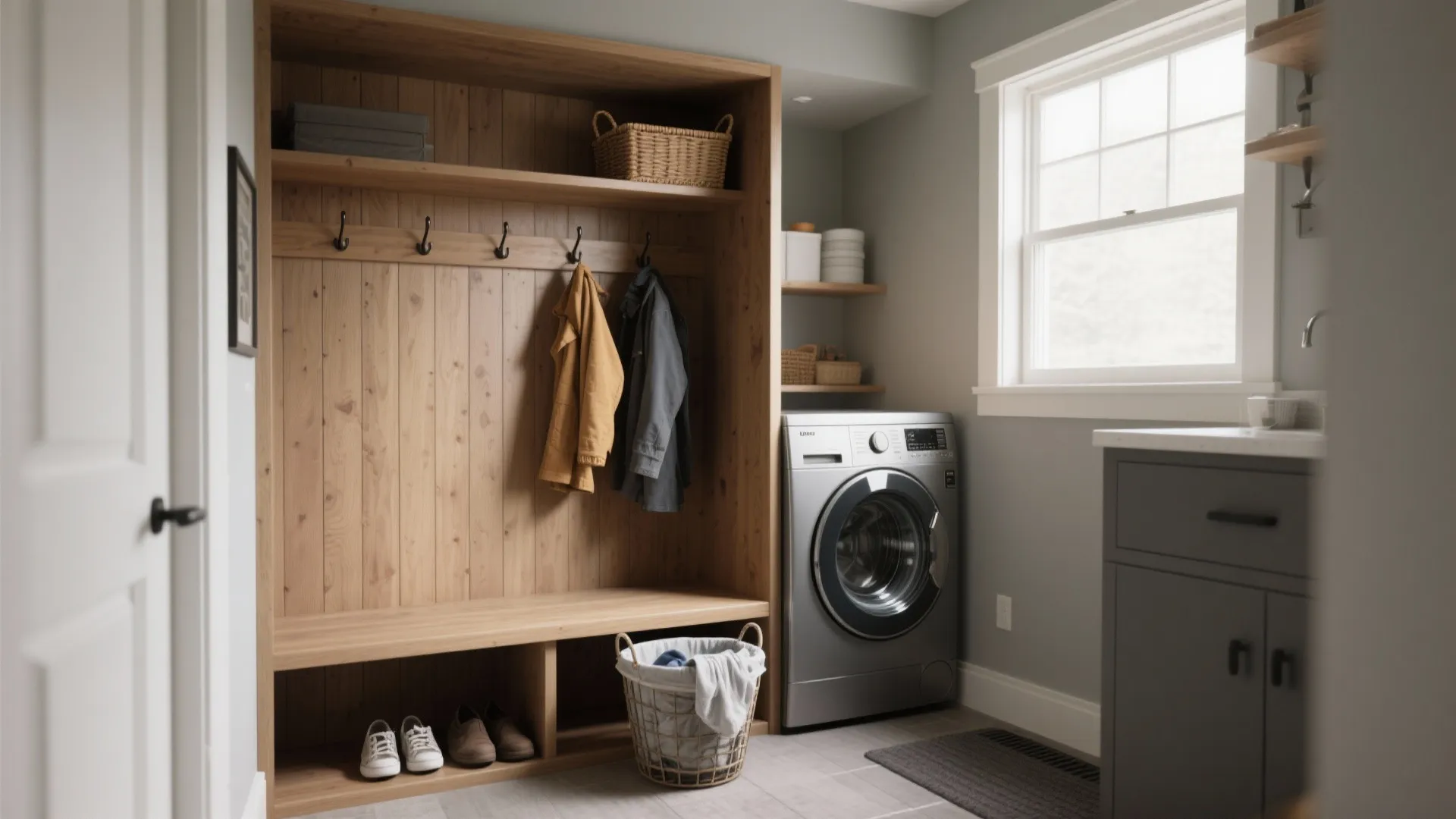 2. Turn the laundry into a mudroom combo