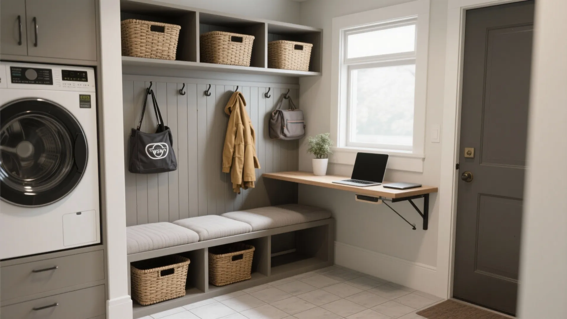 2. Multi-use entry and mudroom combo