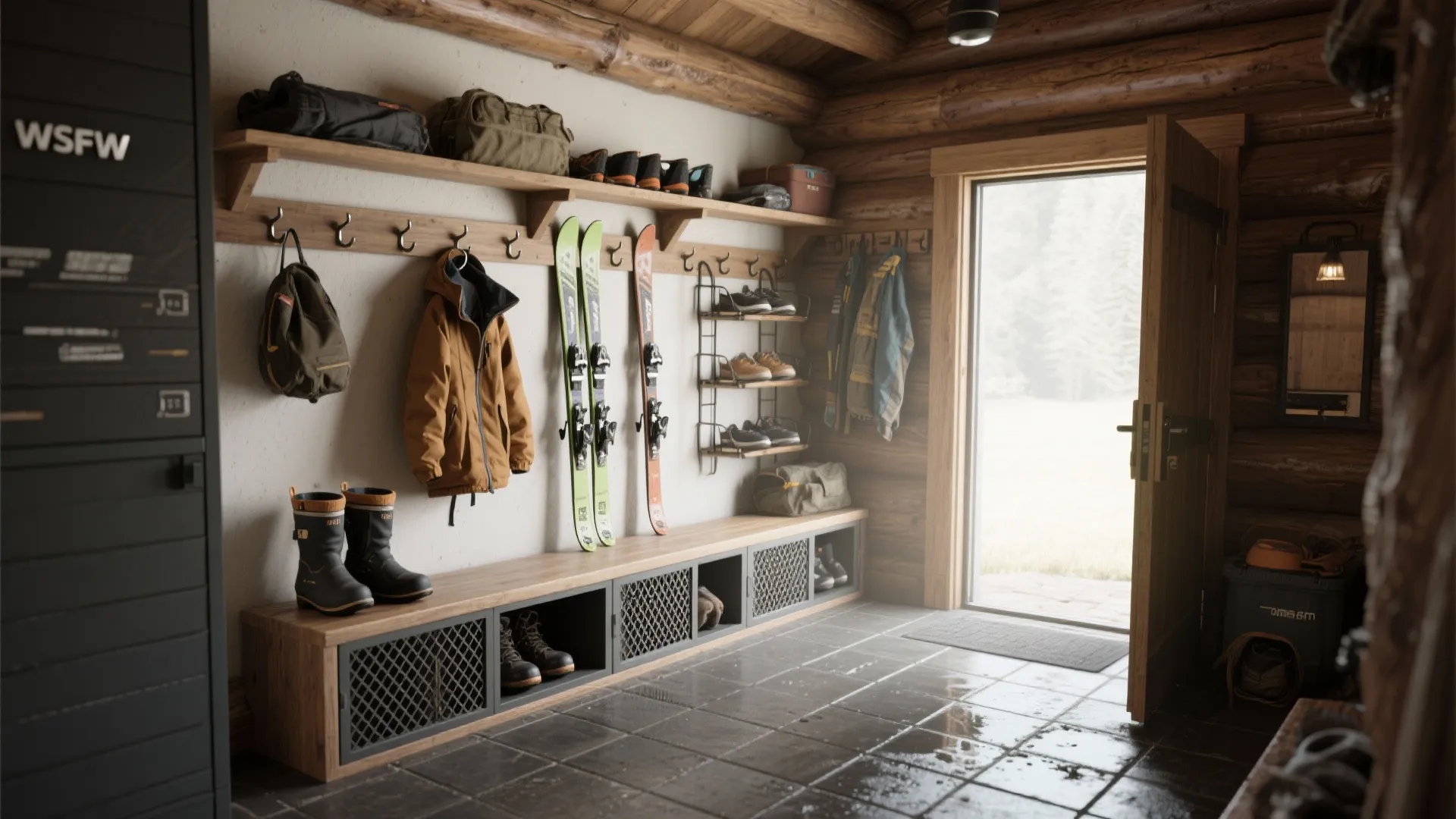4. Mudroom that doubles as gear storage