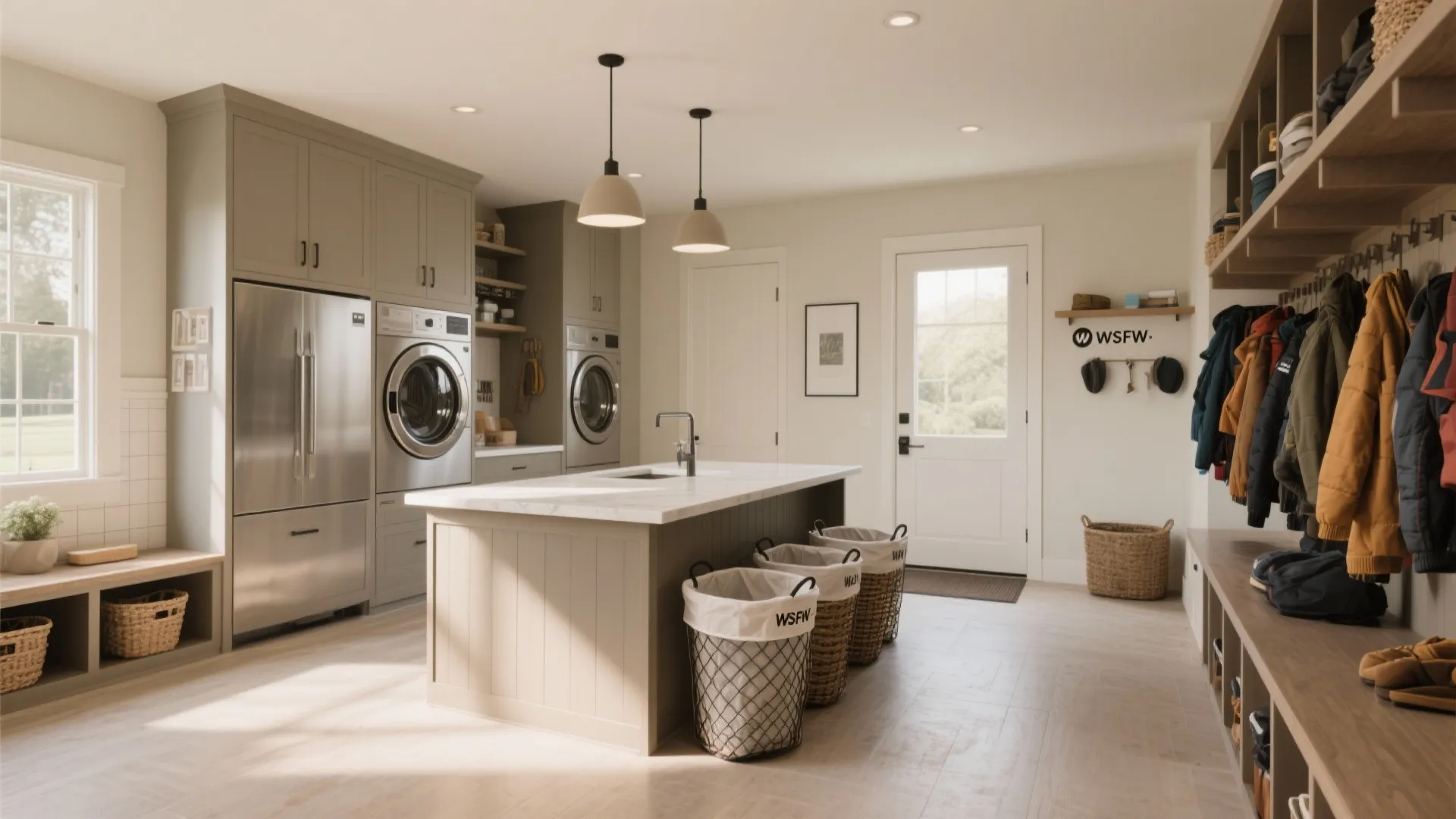 4. Multi-zone layout with island