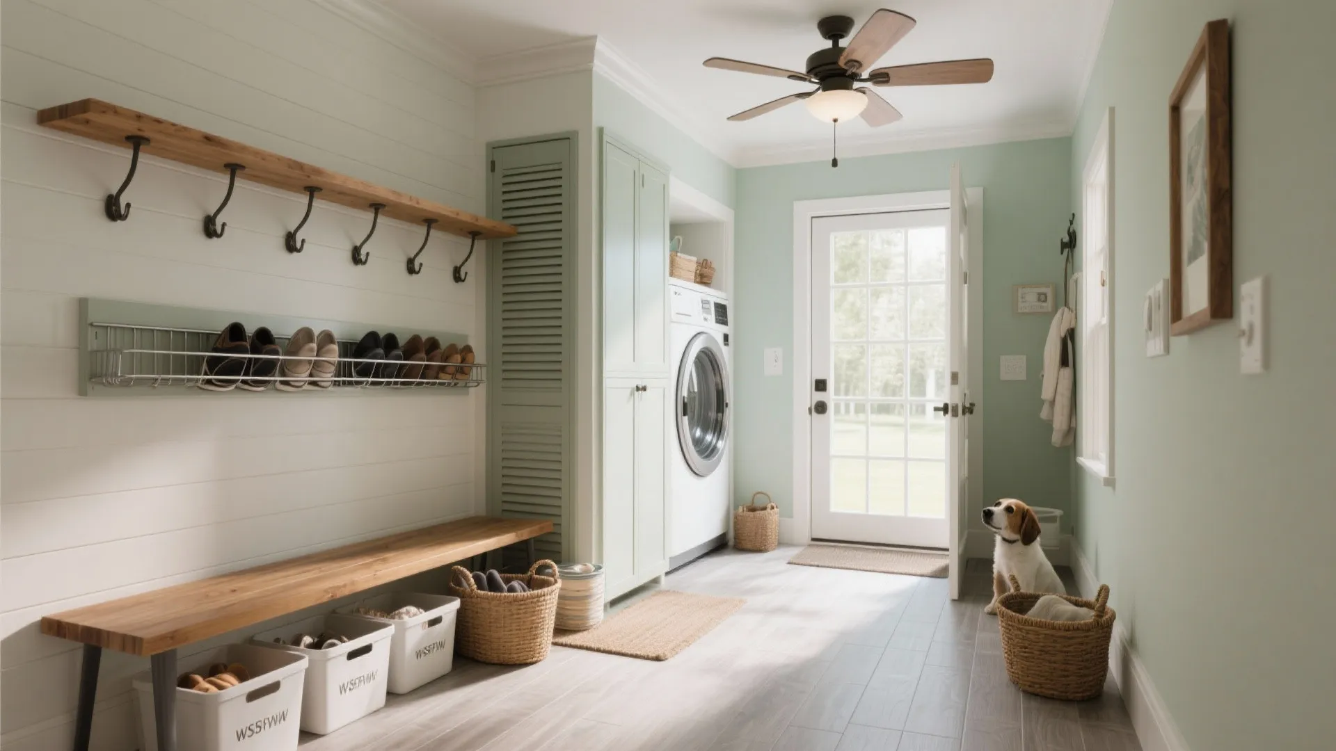 3) Mudroom-laundry combo that breathes