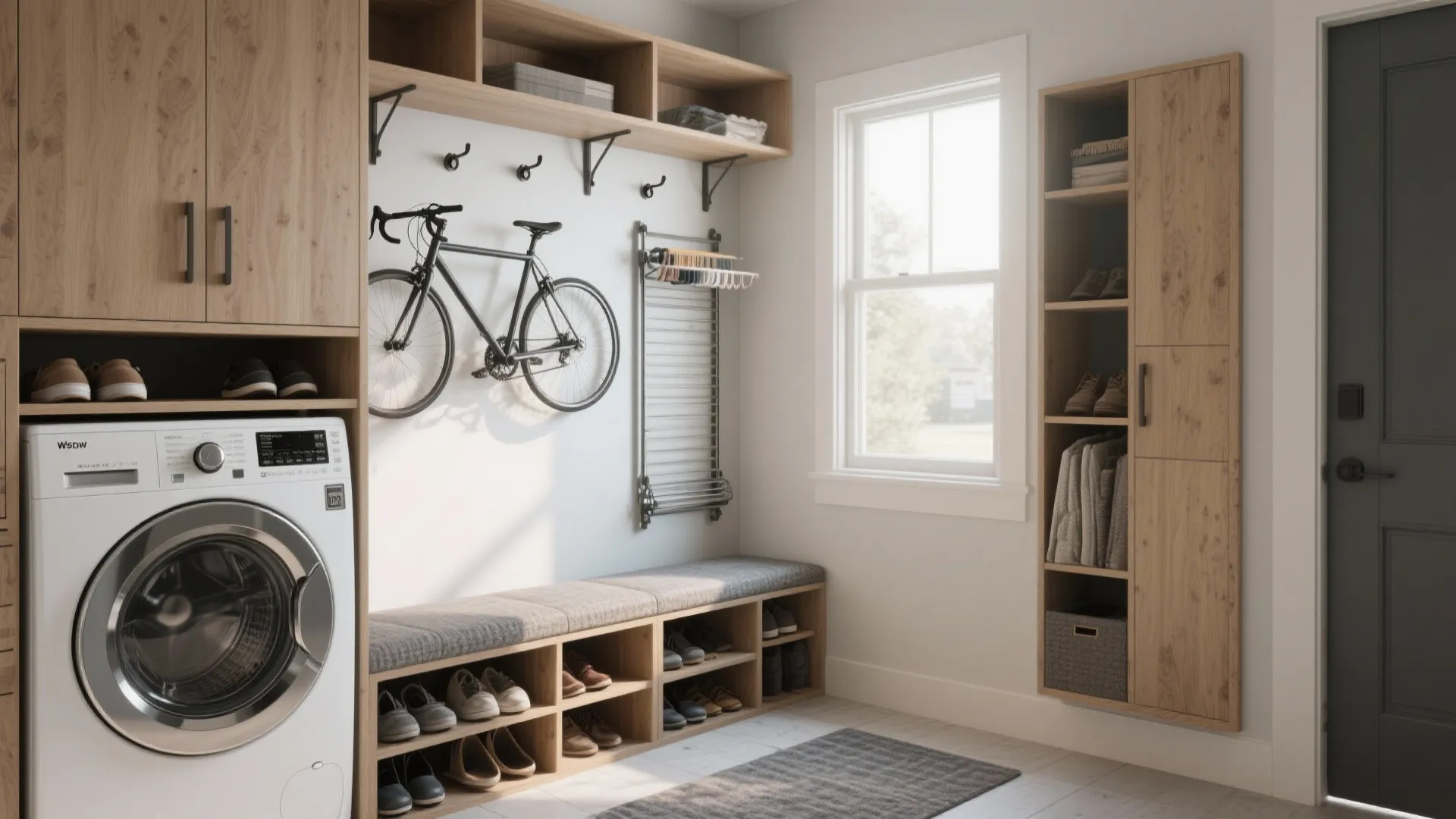 4. Multi-use mudroom + laundry corner