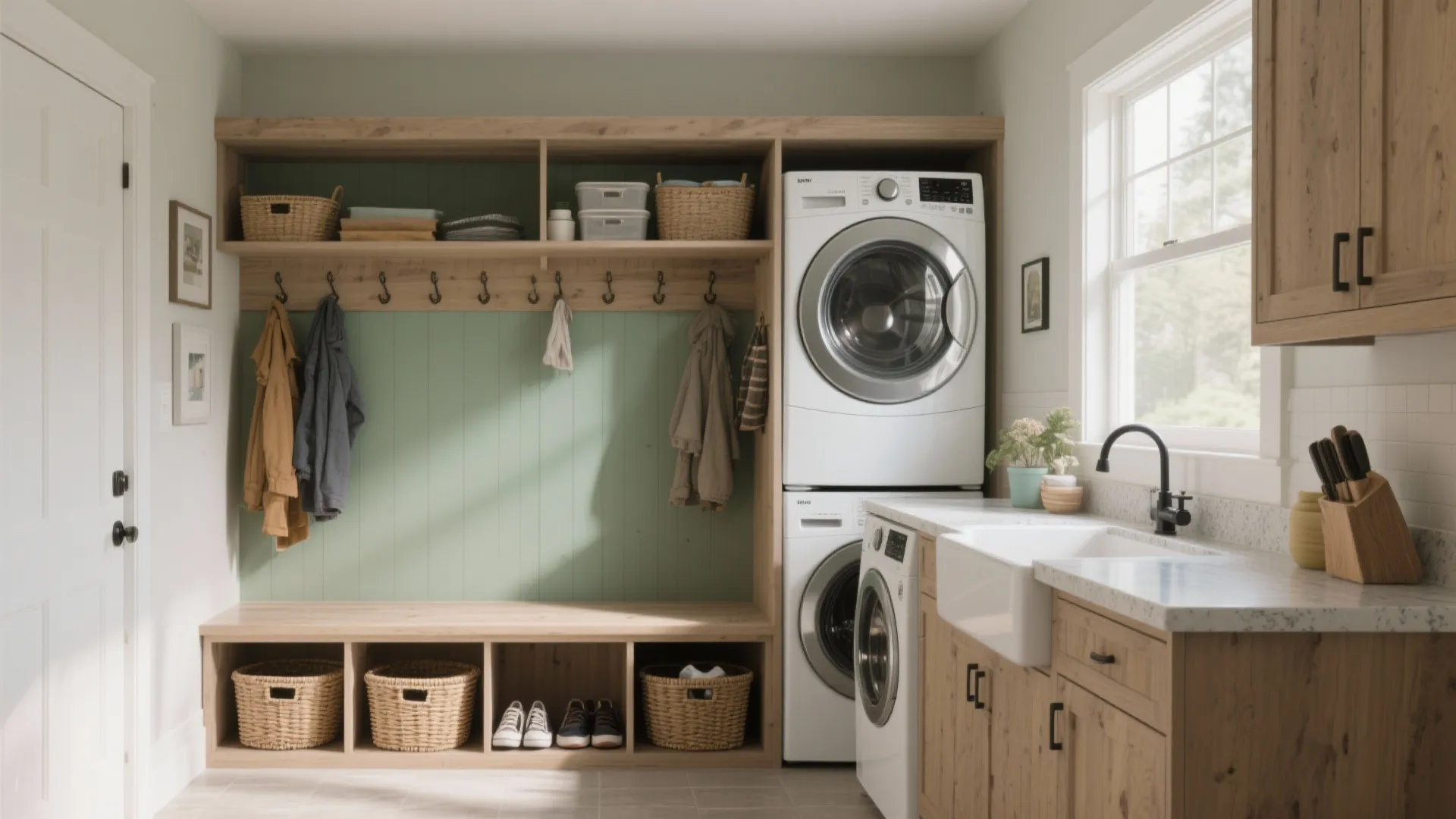 5. Multi-use mudroom + laundry combo