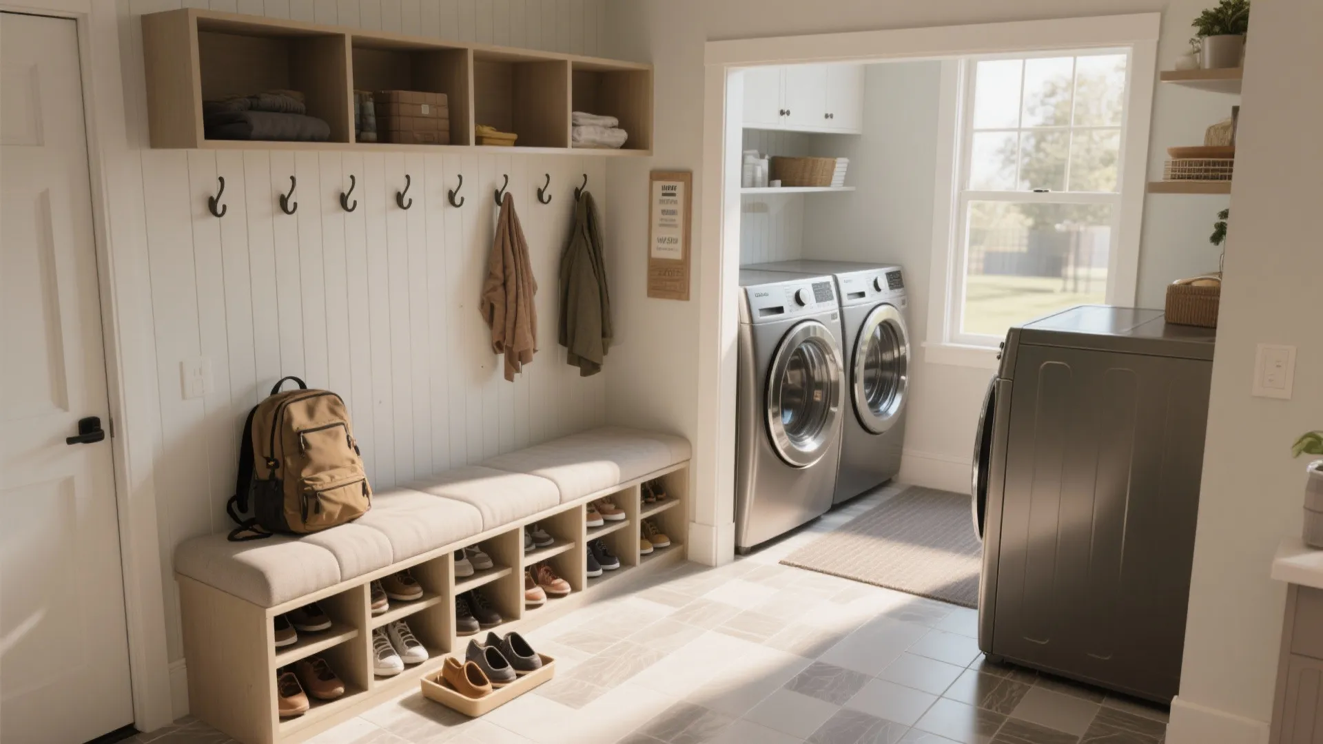 5. Multi-purpose Mudroom + Laundry Combo
