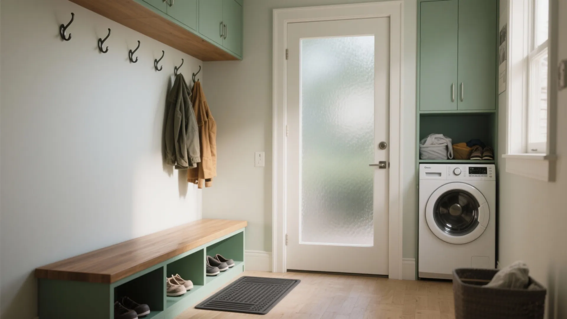 4. Combine mudroom features in one compact zone