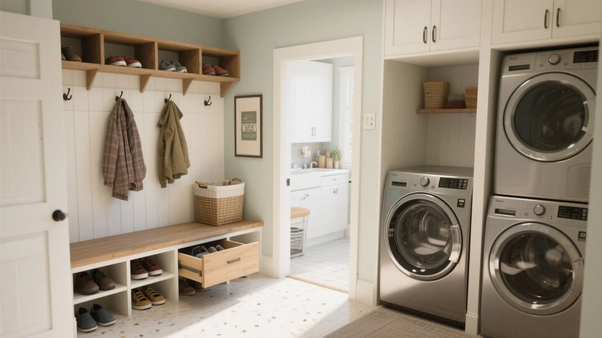 5. Combine Laundry with Mudroom Functions