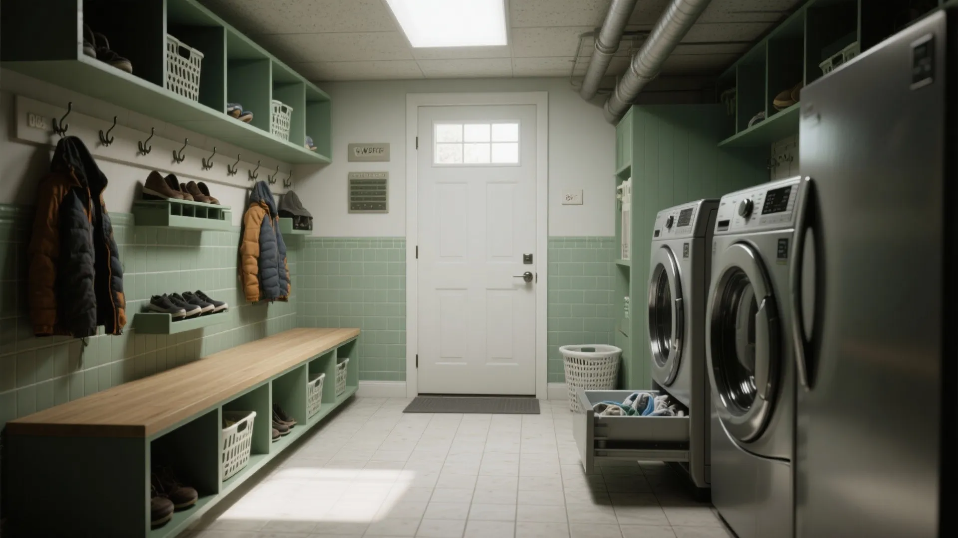 3. Dual-Purpose Mudroom Laundry