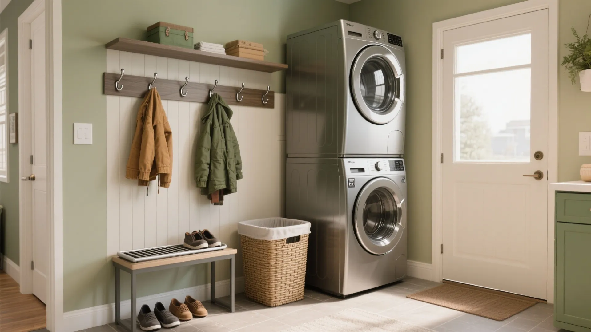 5. Multi-Use Laundry Corner (Think Beyond the Machines)
