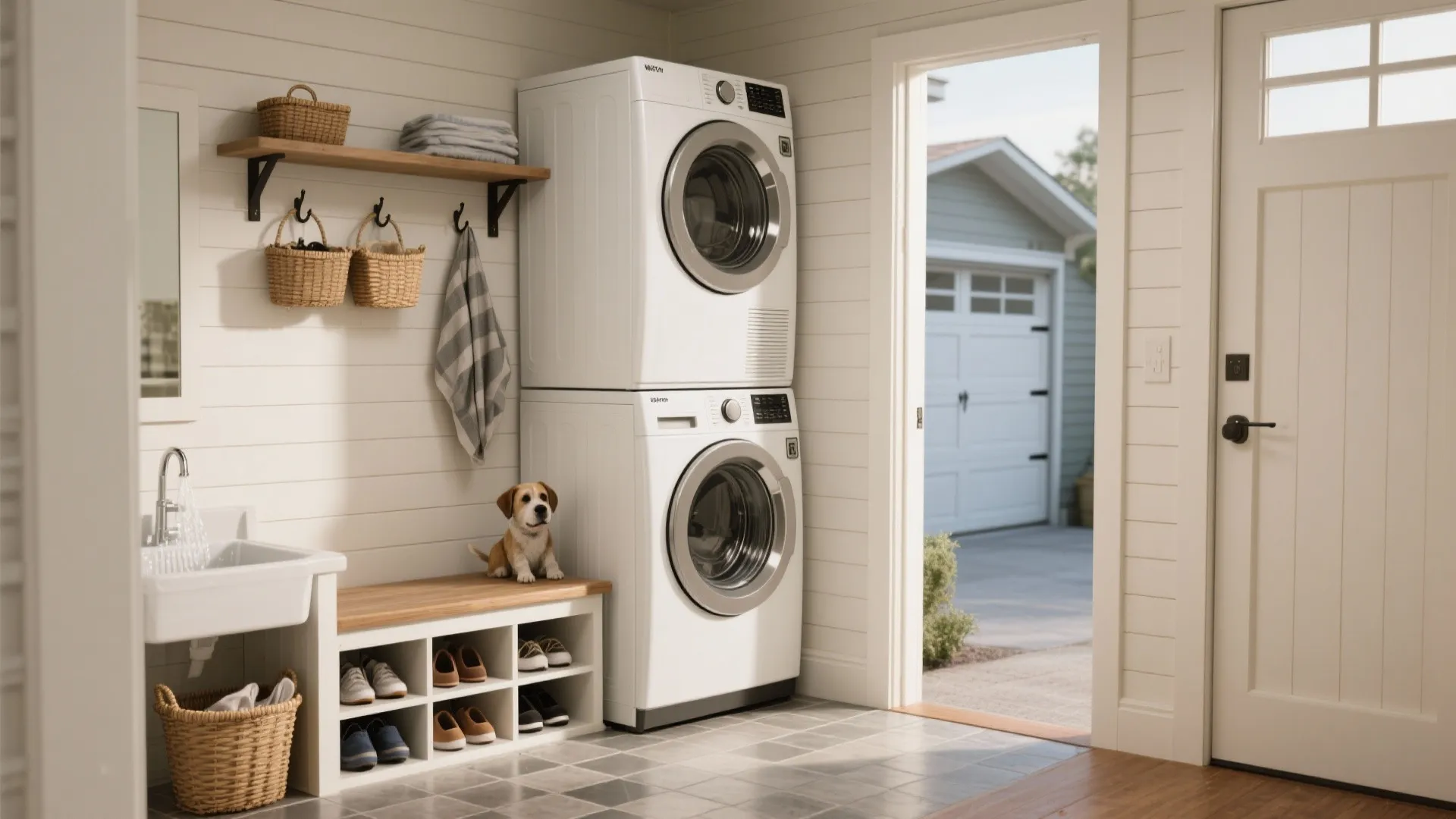 Flexible Mudroom/Laundry Transition