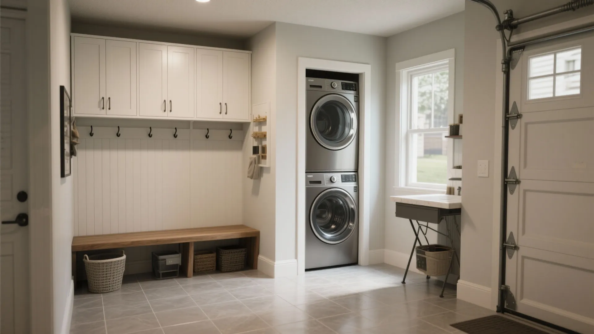4. Centrally located laundry and mudroom workflow