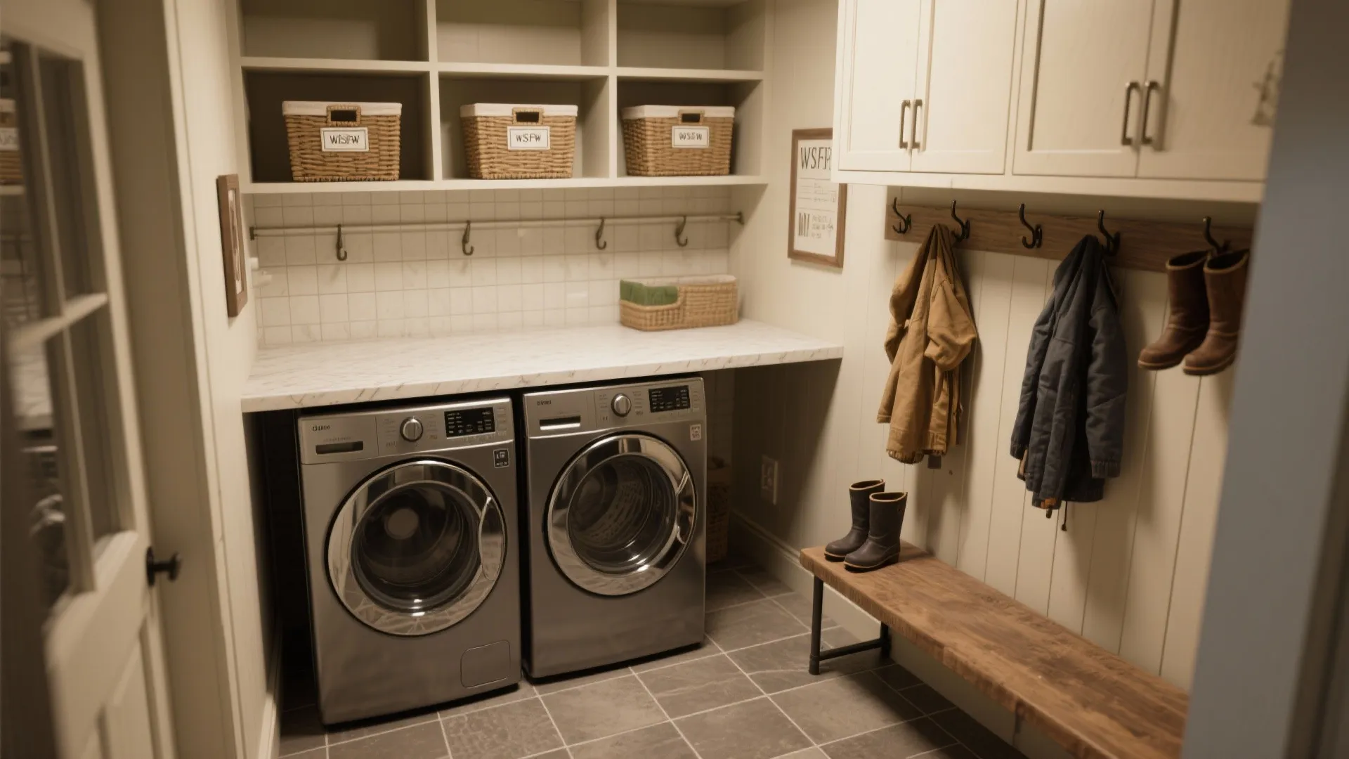 2. Flexible Mudroom that Doubles as Laundry