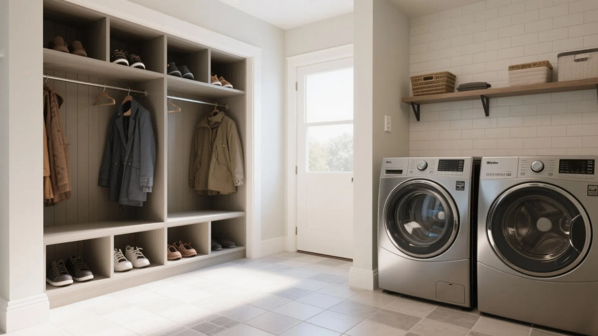 Integrated Mudroom and Laundry