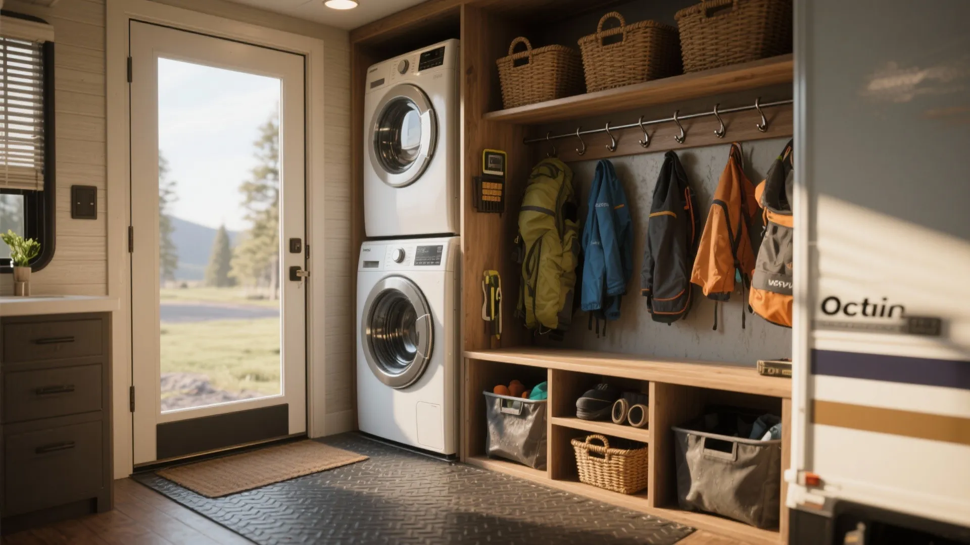 3. Combined mudroom and laundry zone