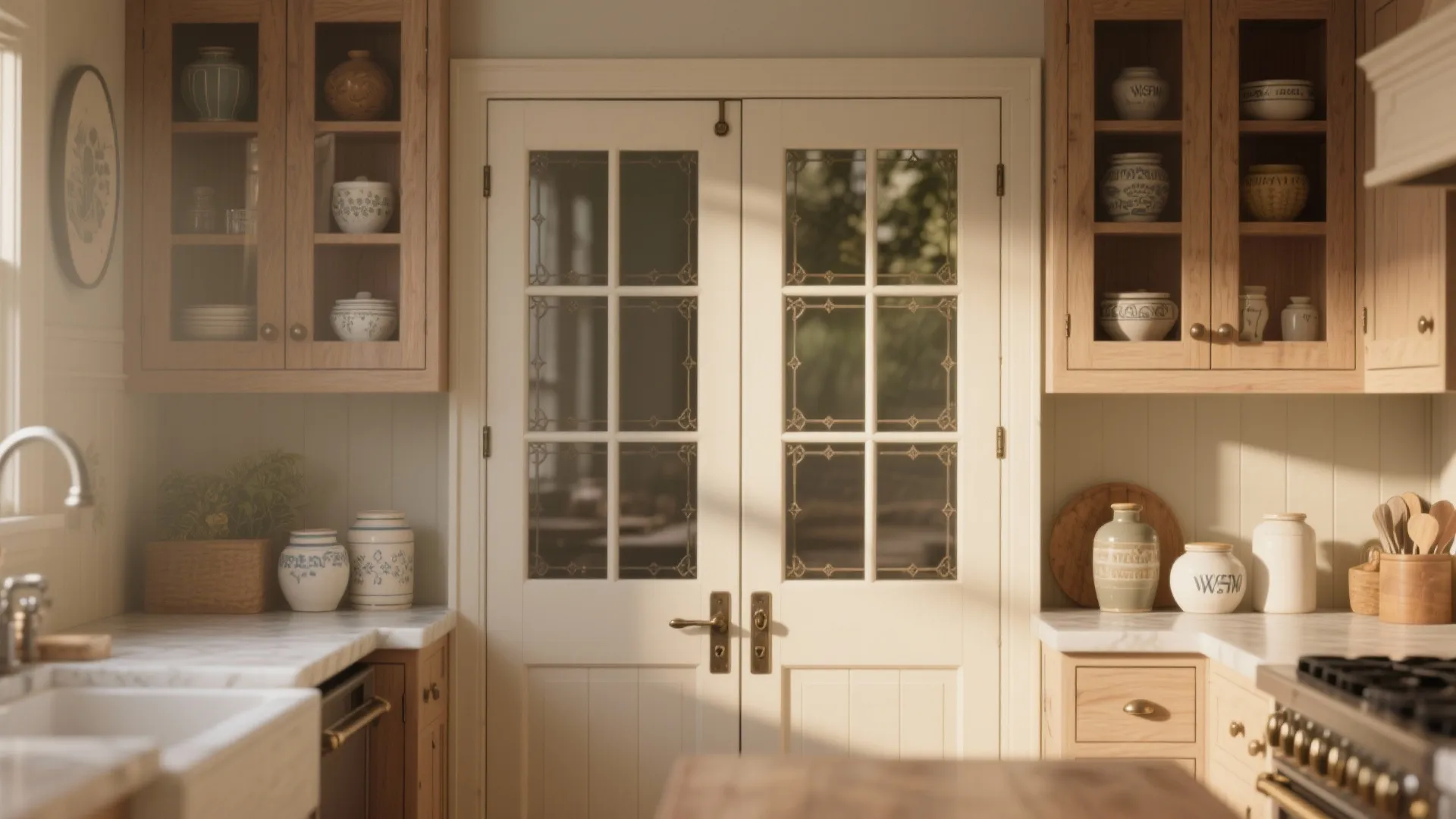 3. Mullioned glass doors for classic character