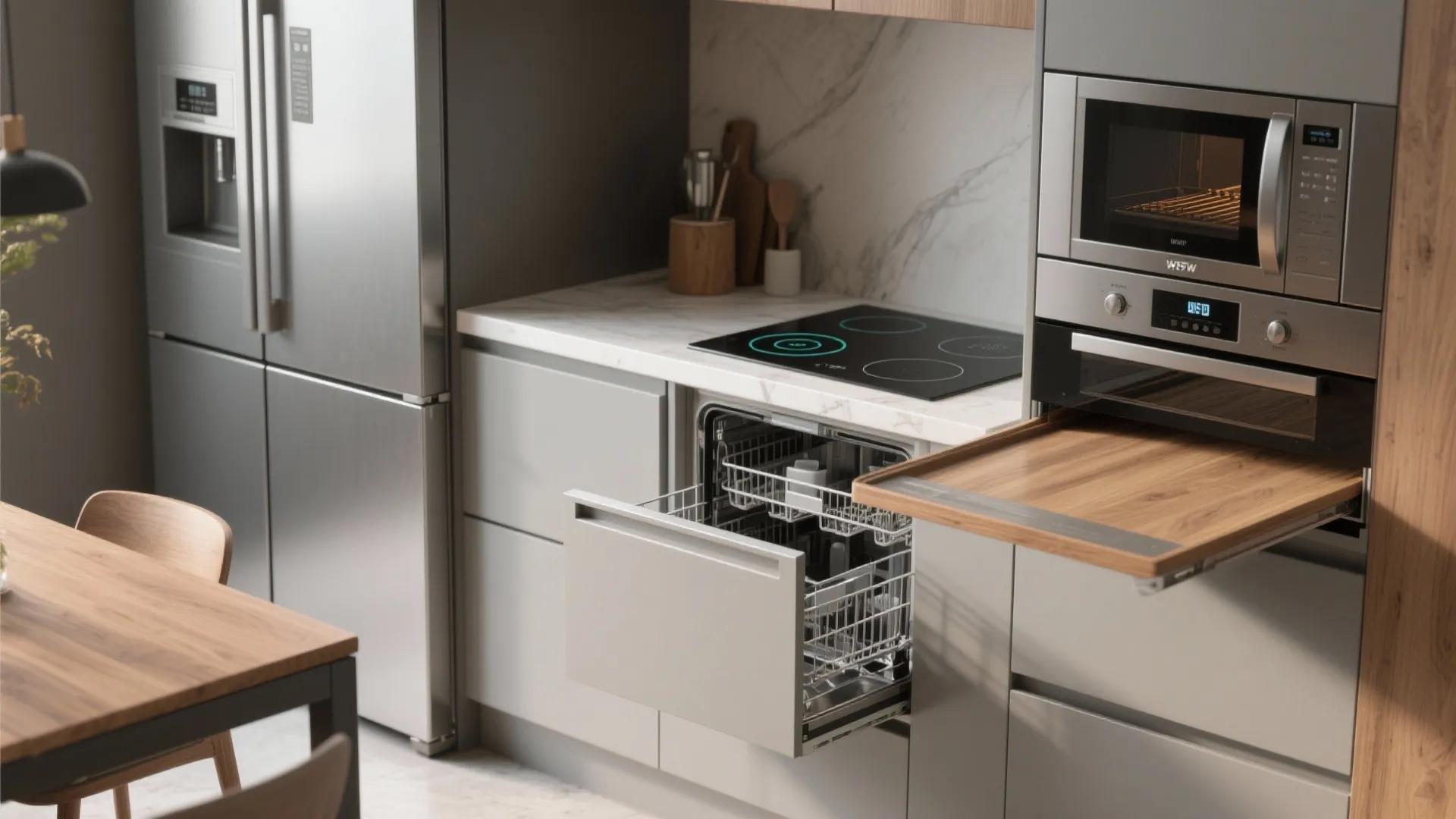 2. Multifunctional Appliances and Foldaway Surfaces