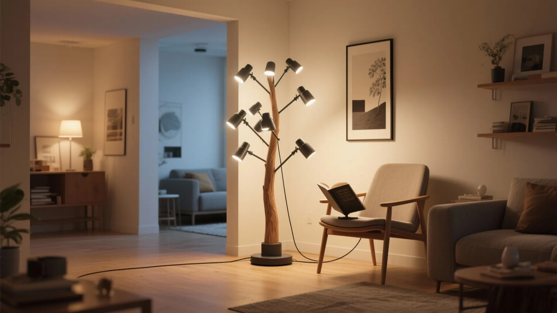 2. Multi-Arm LED Tree with Adjustable Heads