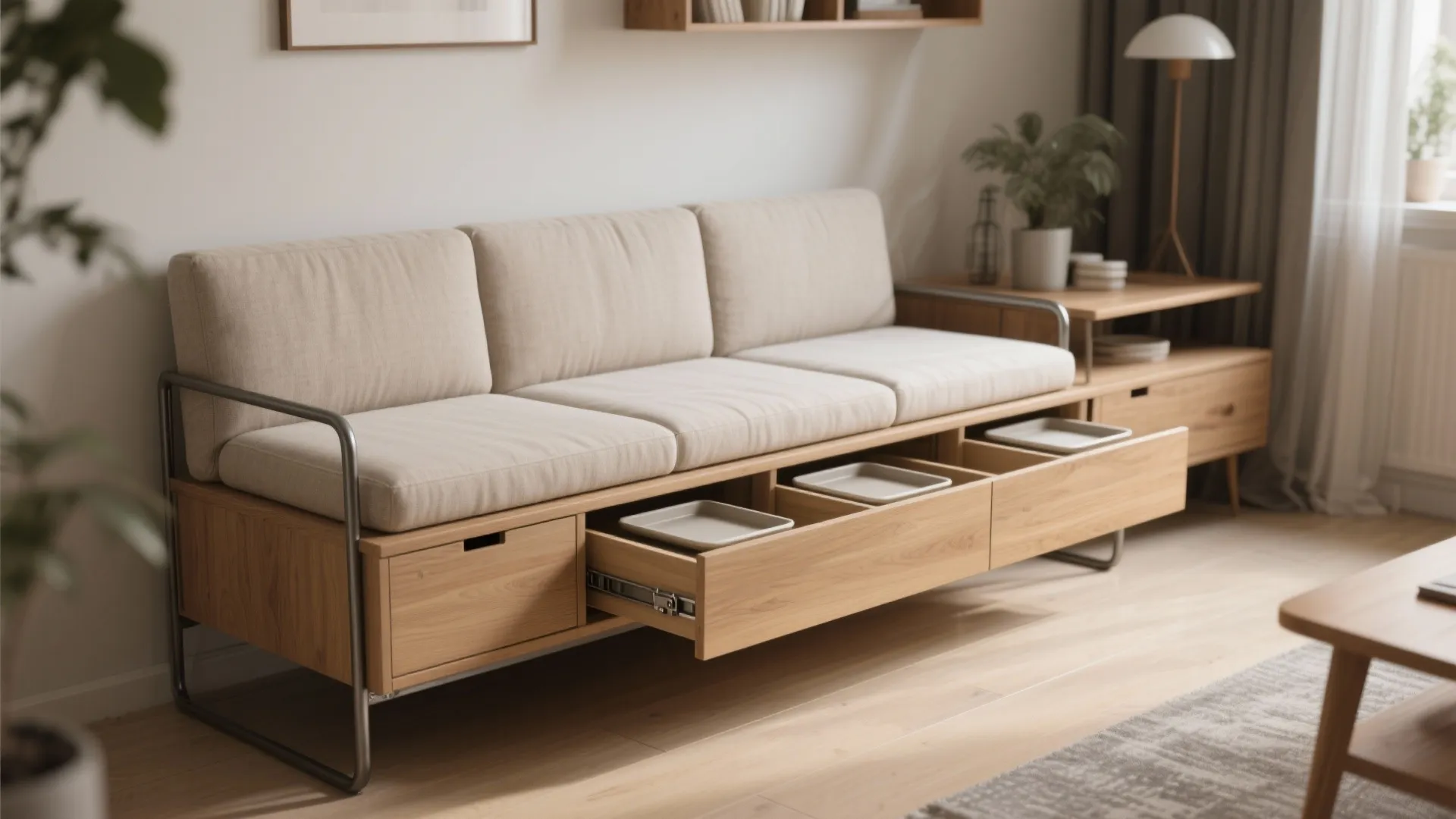 Multi-Functional Buffet: Seating, Storage, and Serving