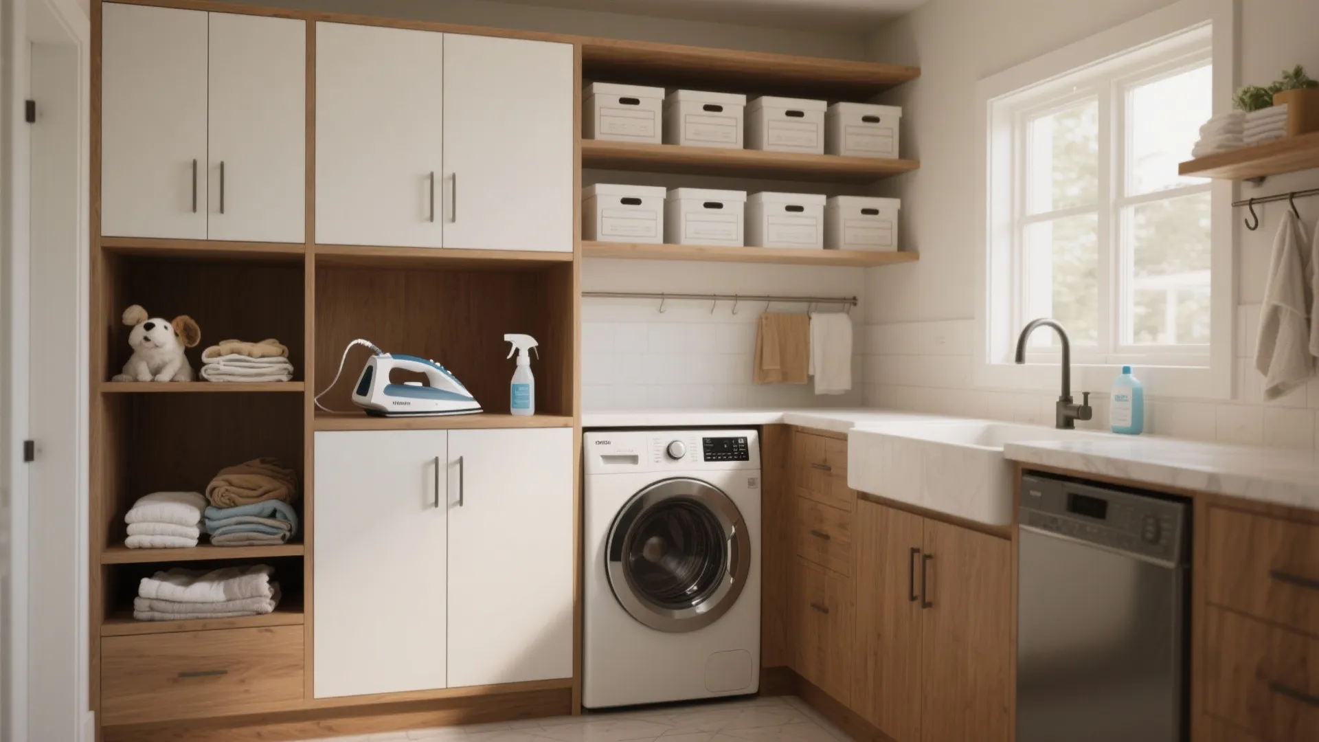 5. Multi-use cabinets with appliance garages