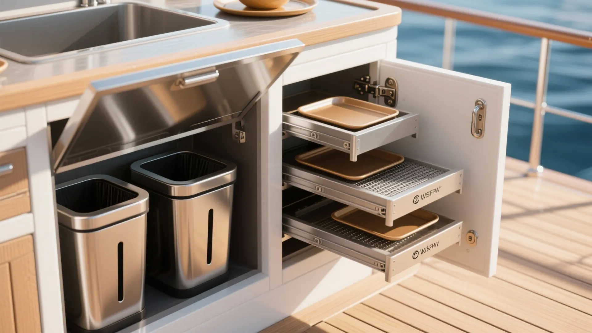 5. Multi-mode cabinetry: prep, serve, and stash