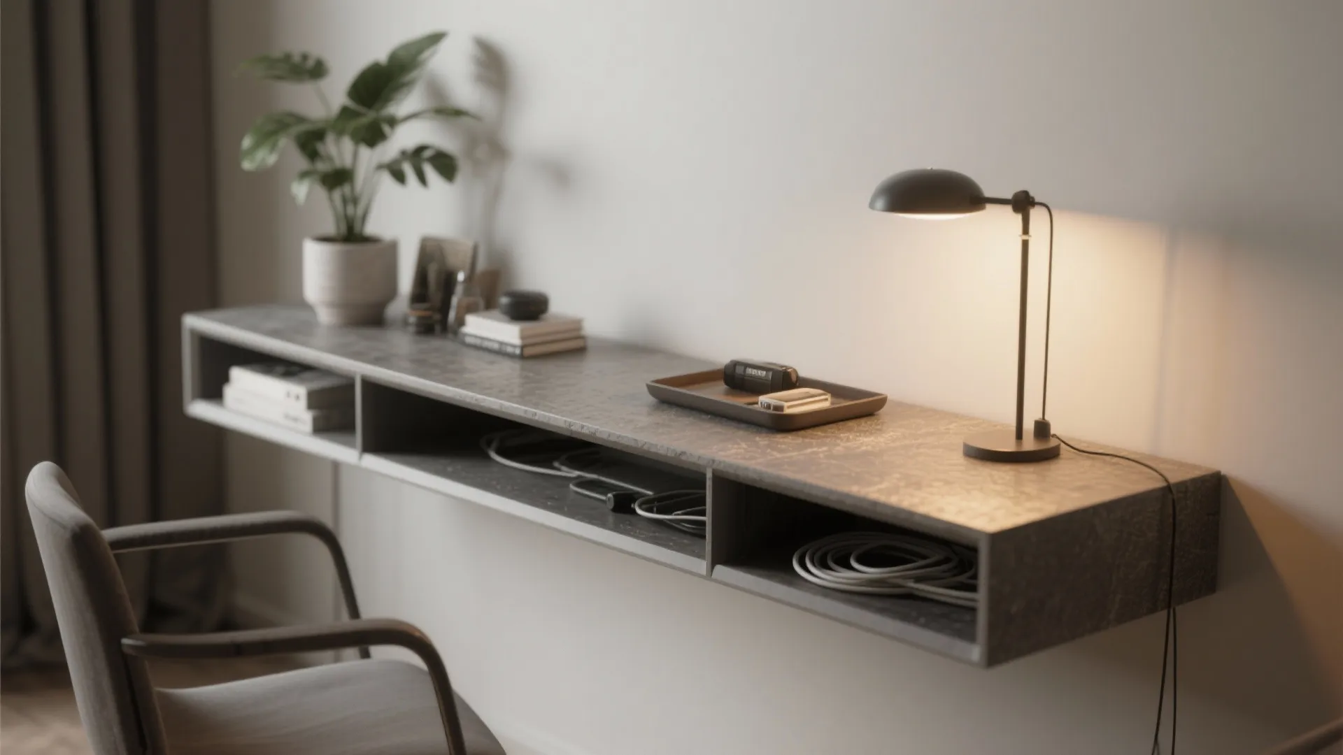 2. Choose a multipurpose desk that doubles as display