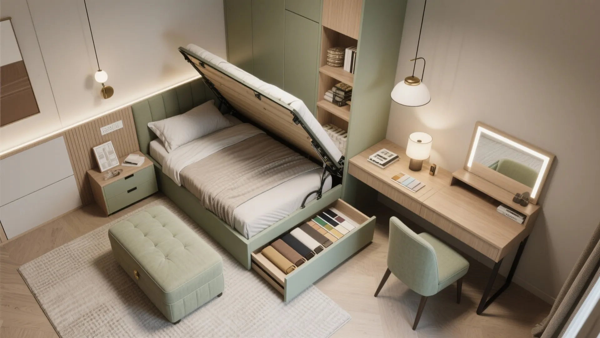 5. Choose multifunctional pieces and layered light