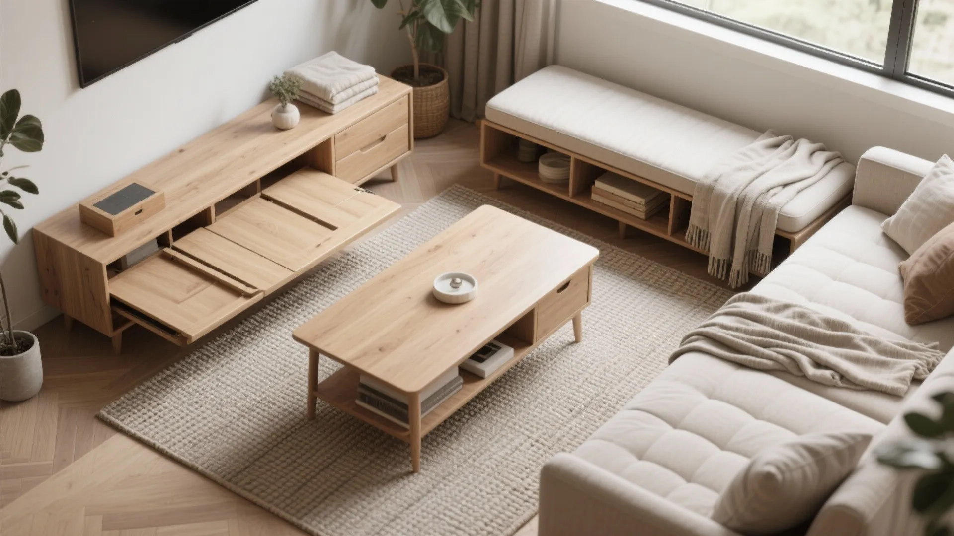 2. Use Multi-Function Furniture to Save Floor Area