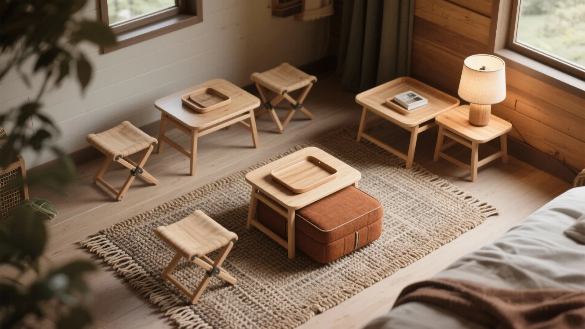 2. Lightweight, multi-function furniture